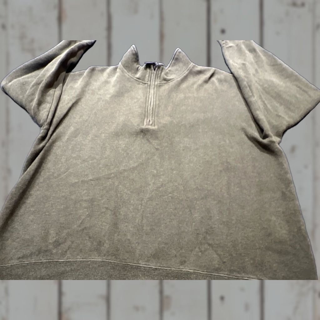 Orvis VINTAGE Orvis Sweater Men's Large Green Cotton 1/4 Zip Pullover Size US L / EU 52-54 / 3 - 1 Thumbnail