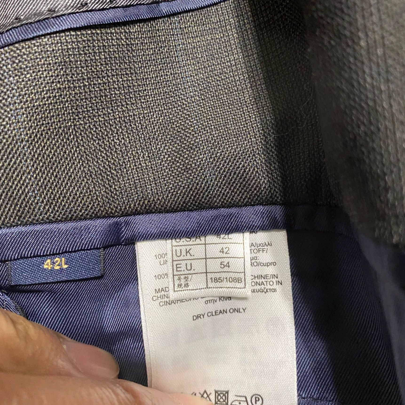 Brooks Brothers Brooks Brothers Blazer Mens 42L Wool Solid Gray Two-Button Notch Long 2 Piece Casual Formal Size 42R - 4 Thumbnail