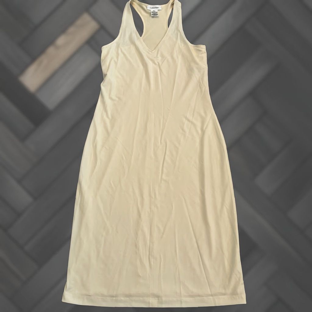 Calvin Klein Calvin Klein Dress Womens XS Ivory Sleeveless Sheath Tank Stretch Dress Size XS / US 0-2 / IT 36-38 - 1 Thumbnail