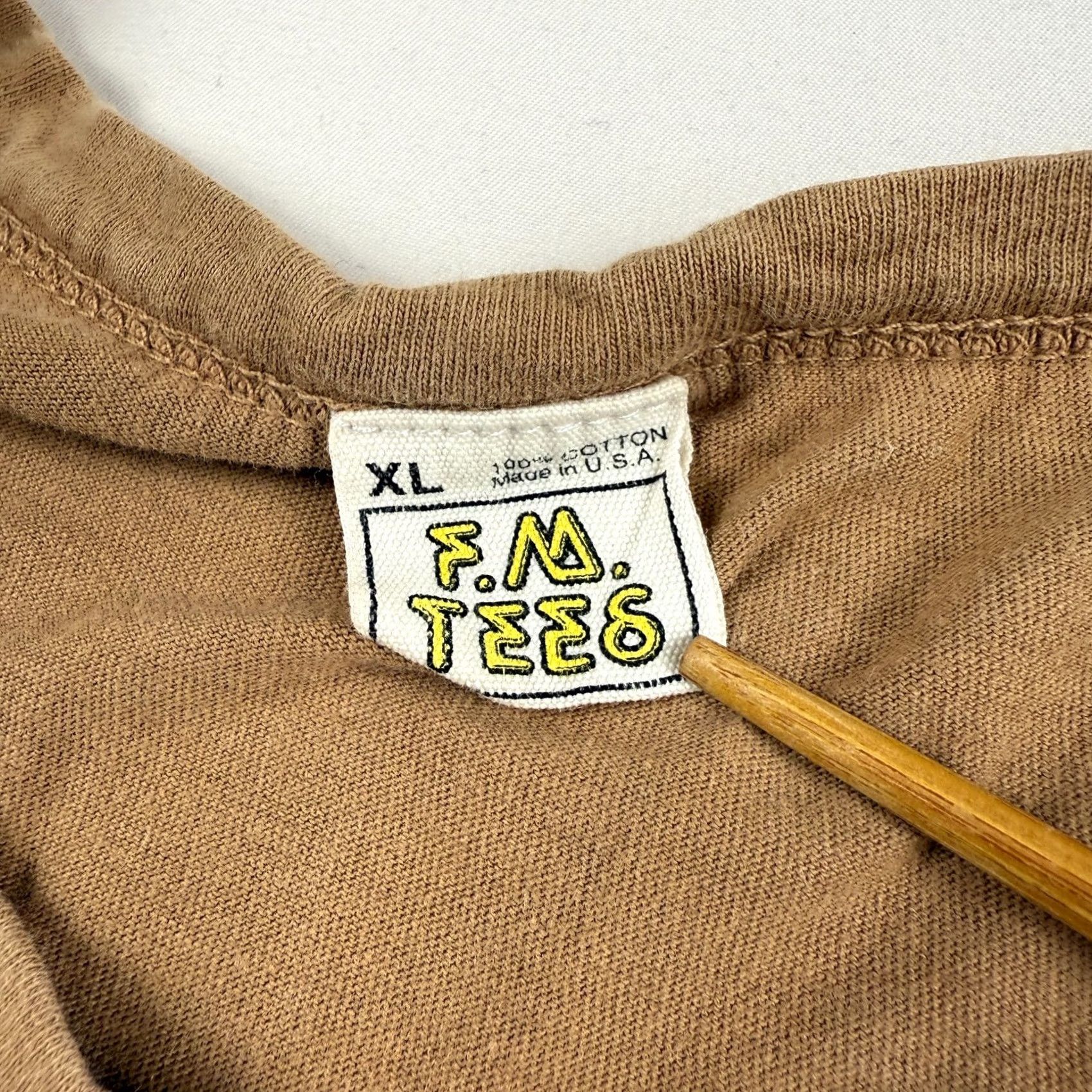 Vintage Filth Mart T-Shirt Womens XL Cropped Short Sleeve Brown KnIT Cotton Marfa Texas El Cosmico Vintage? Size XL / US 12-14 / IT 48-50 - 3 Thumbnail
