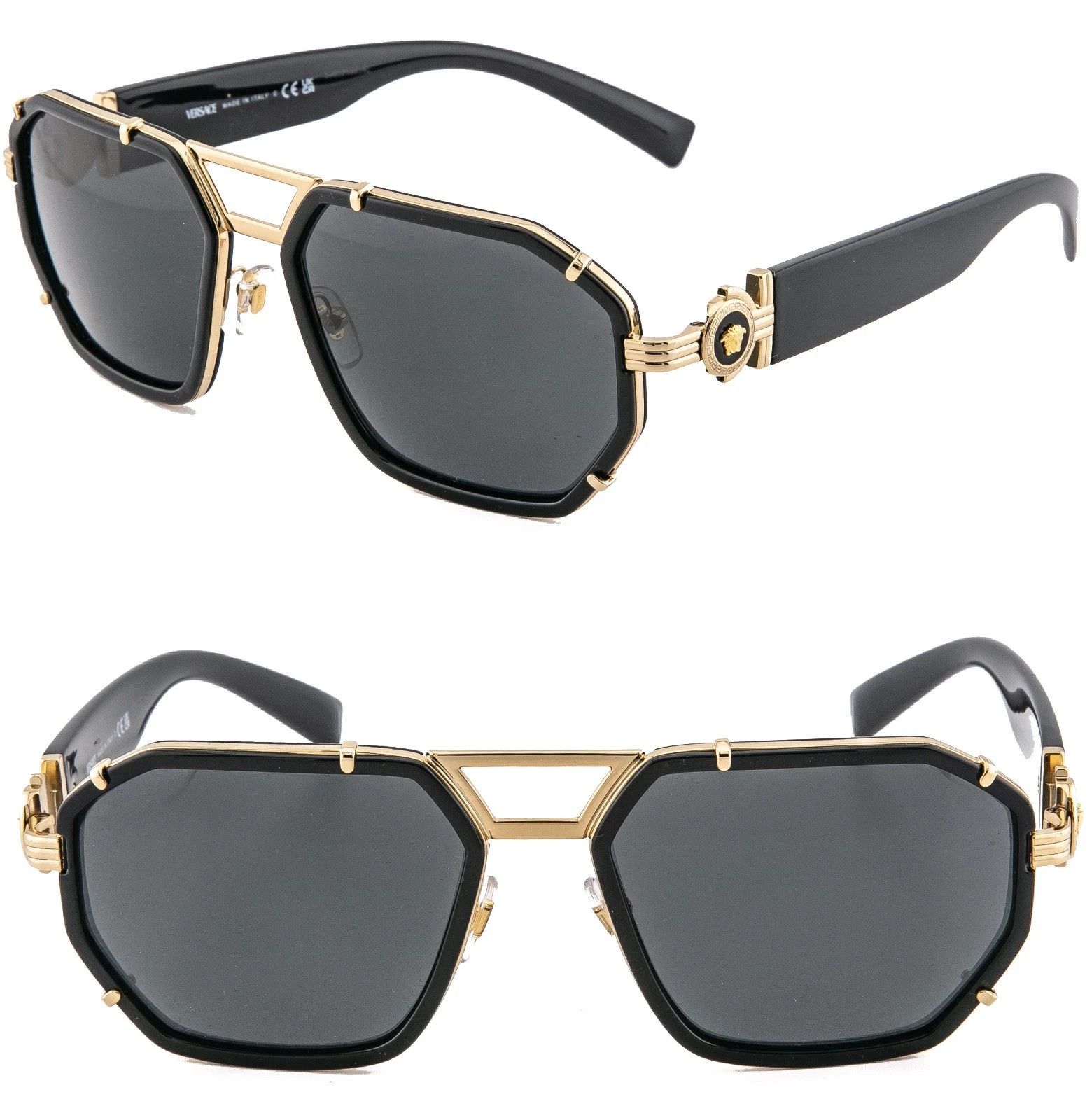Versace VERSACE GRECA Pilot 2228 VE2228 Square Aviator Sunglasses Size ONE SIZE - 1 Thumbnail