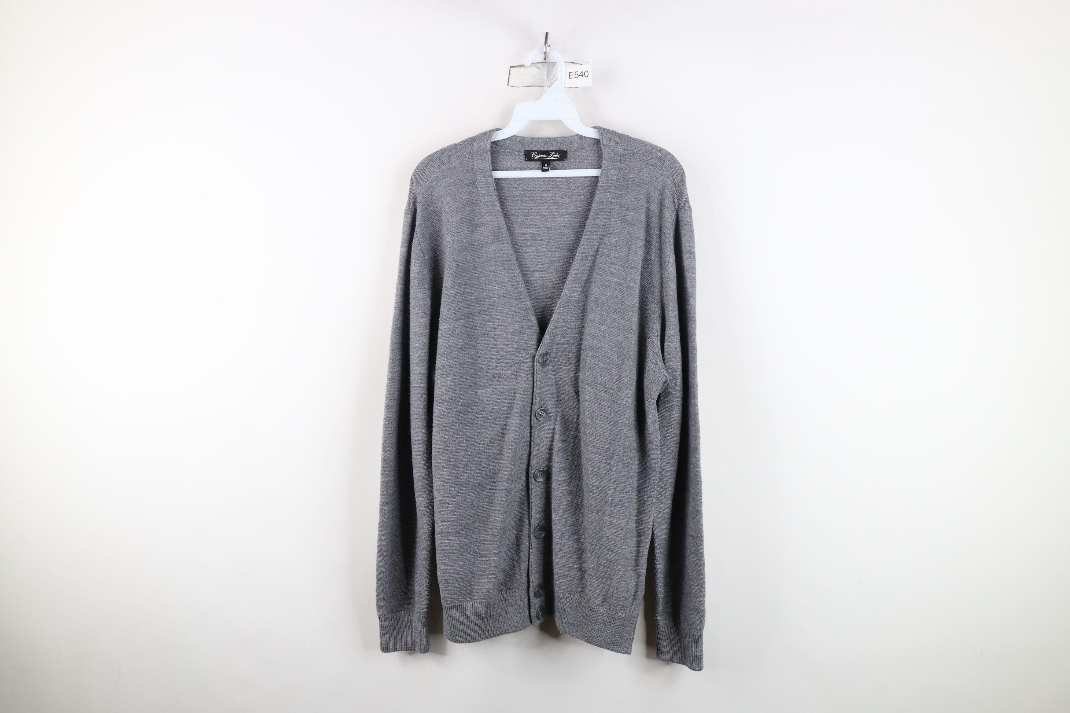 Vintage Vintage 90s Streetwear Button Cardigan Sweater Gray Acrylic Size US M / EU 48-50 / 2 - 1 Thumbnail