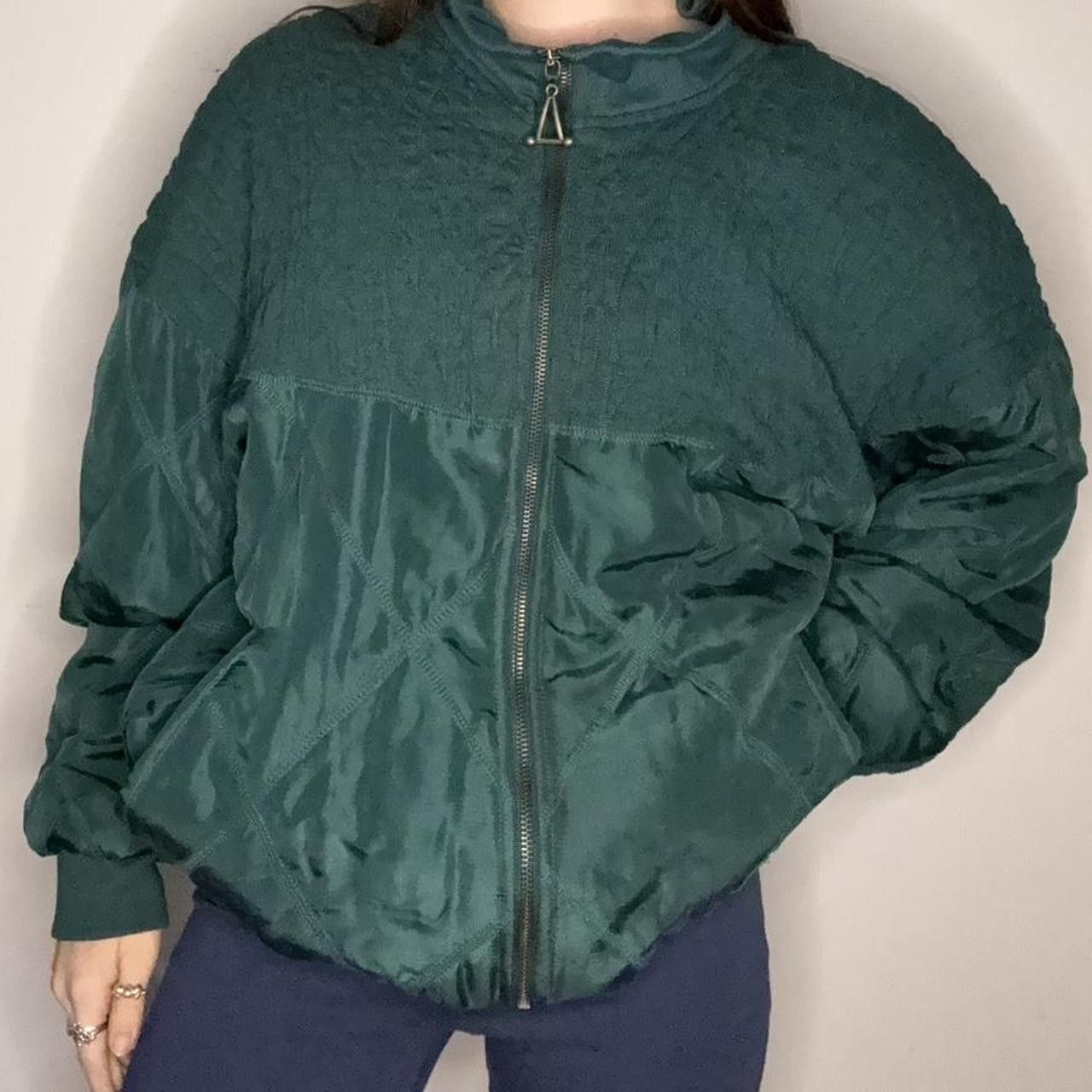 Vintage Vintage 1980s East West Silks Green Jacket Women’s Medium Size M / US 6-8 / IT 42-44 - 1 Thumbnail