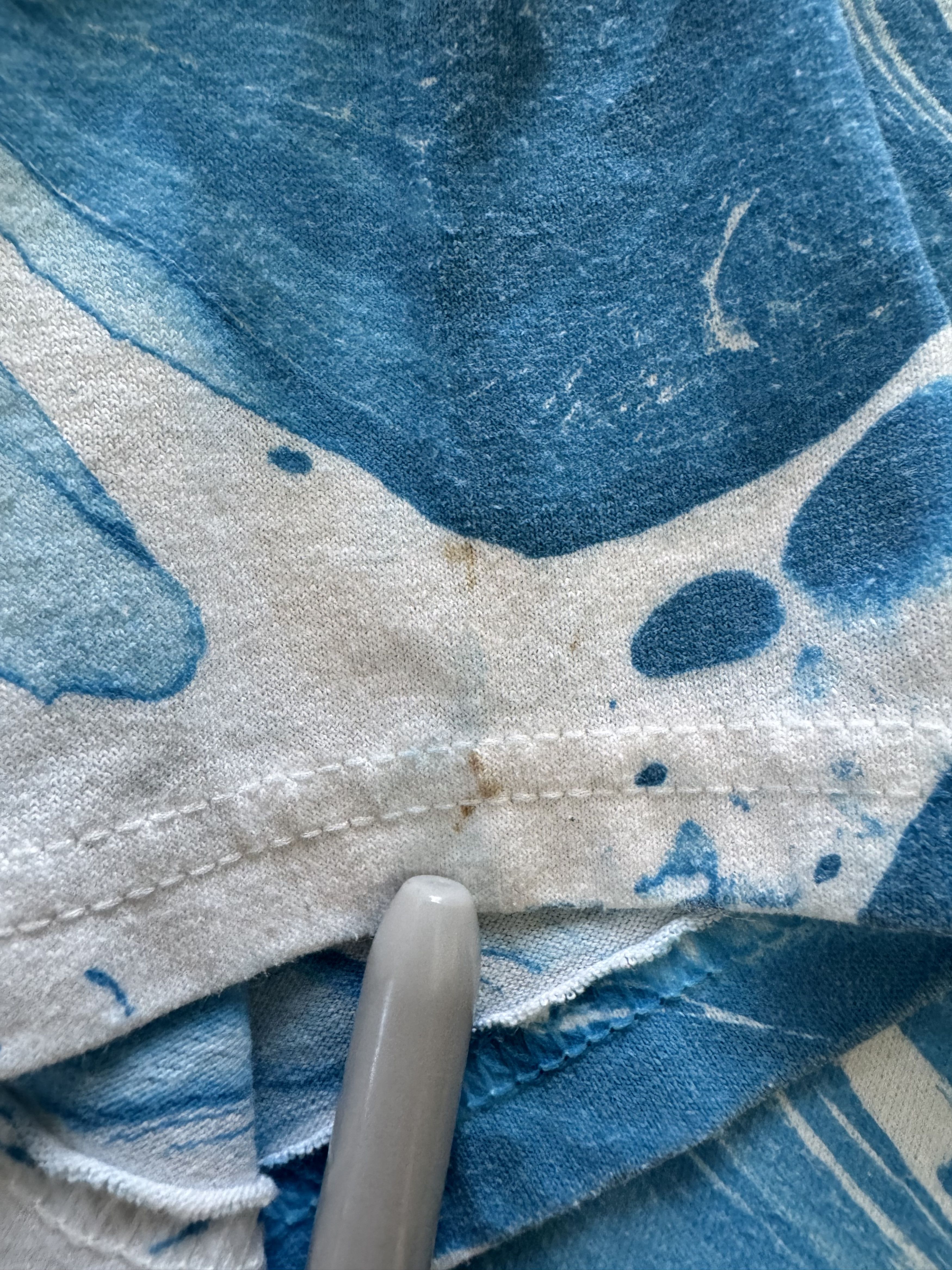 Hanes Vintage Blue Marble Tie Dye T-shirt Size US M / EU 48-50 / 2 - 7 Thumbnail
