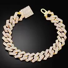 Other 14MM Iced Prong Link Cuban Chain Bracelets Size ONE SIZE - 4 Thumbnail