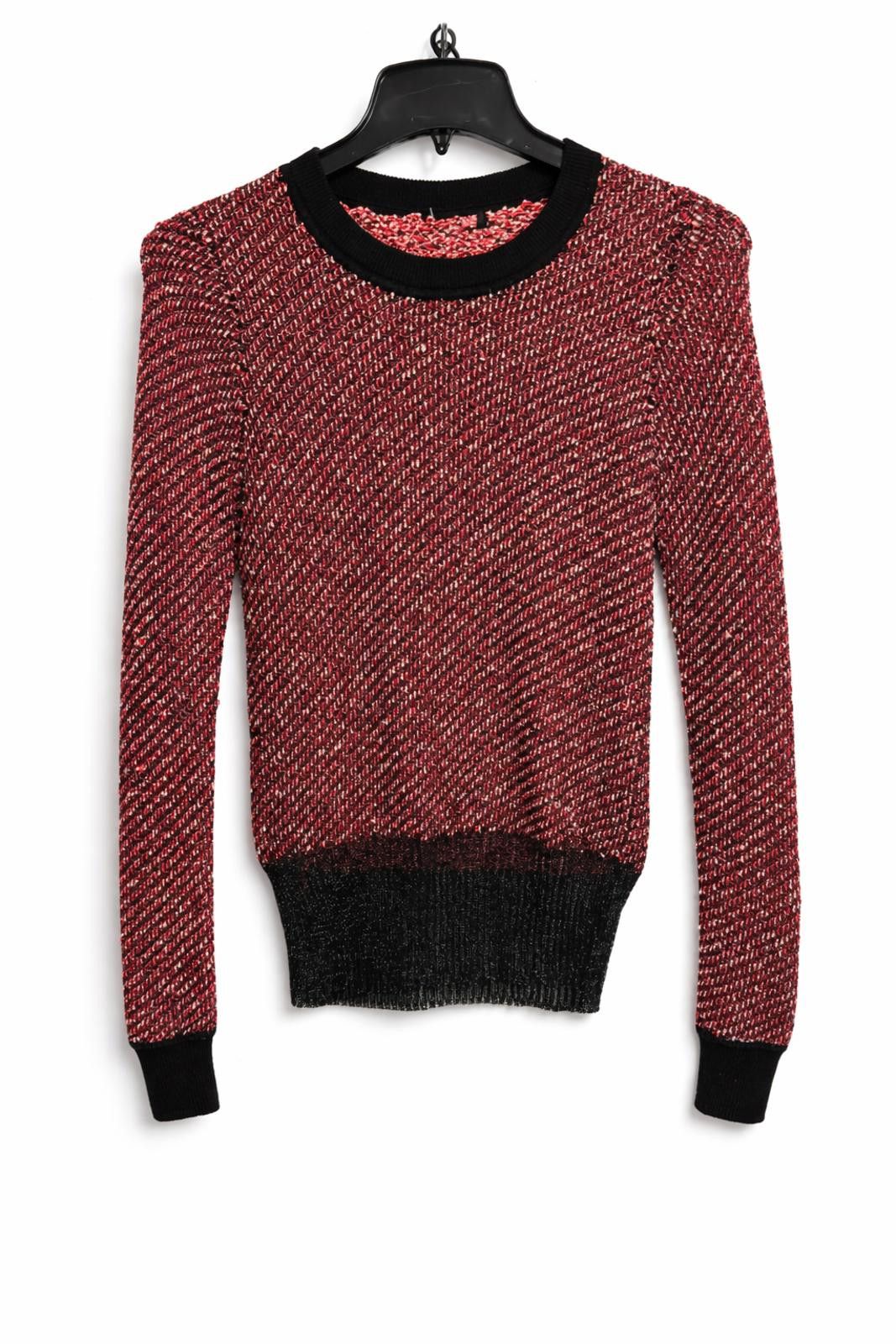 Alexander Wang Alexander Wang Metallic Knit Sweater – Red & Black Size S / US 4 / IT 40 - 2 Thumbnail
