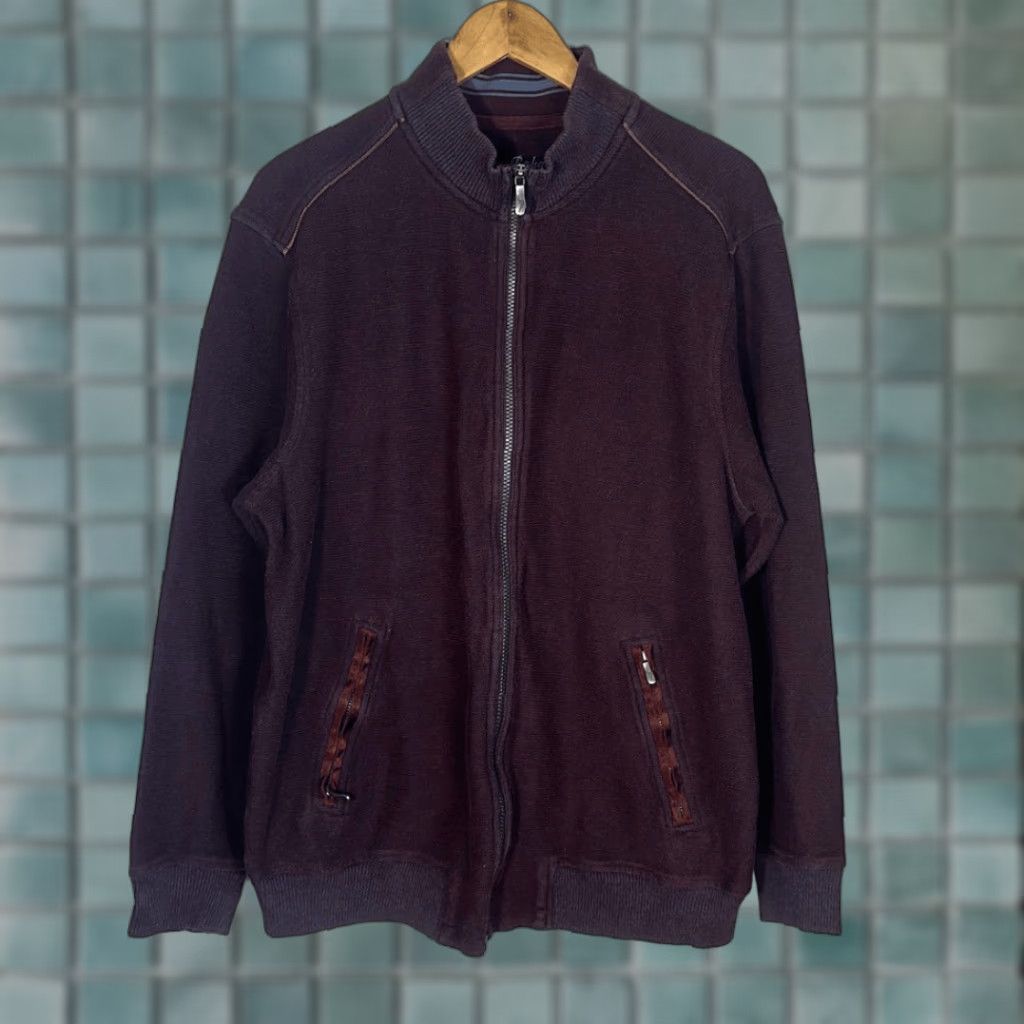 Tommy Bahama Tommy Bahama Shirt Men L Burgundy Multicolor Full Zip Mock Collar Long Sleeve Urban Mock Collar Shirt Size US L / EU 52-54 / 3 - 1 Thumbnail