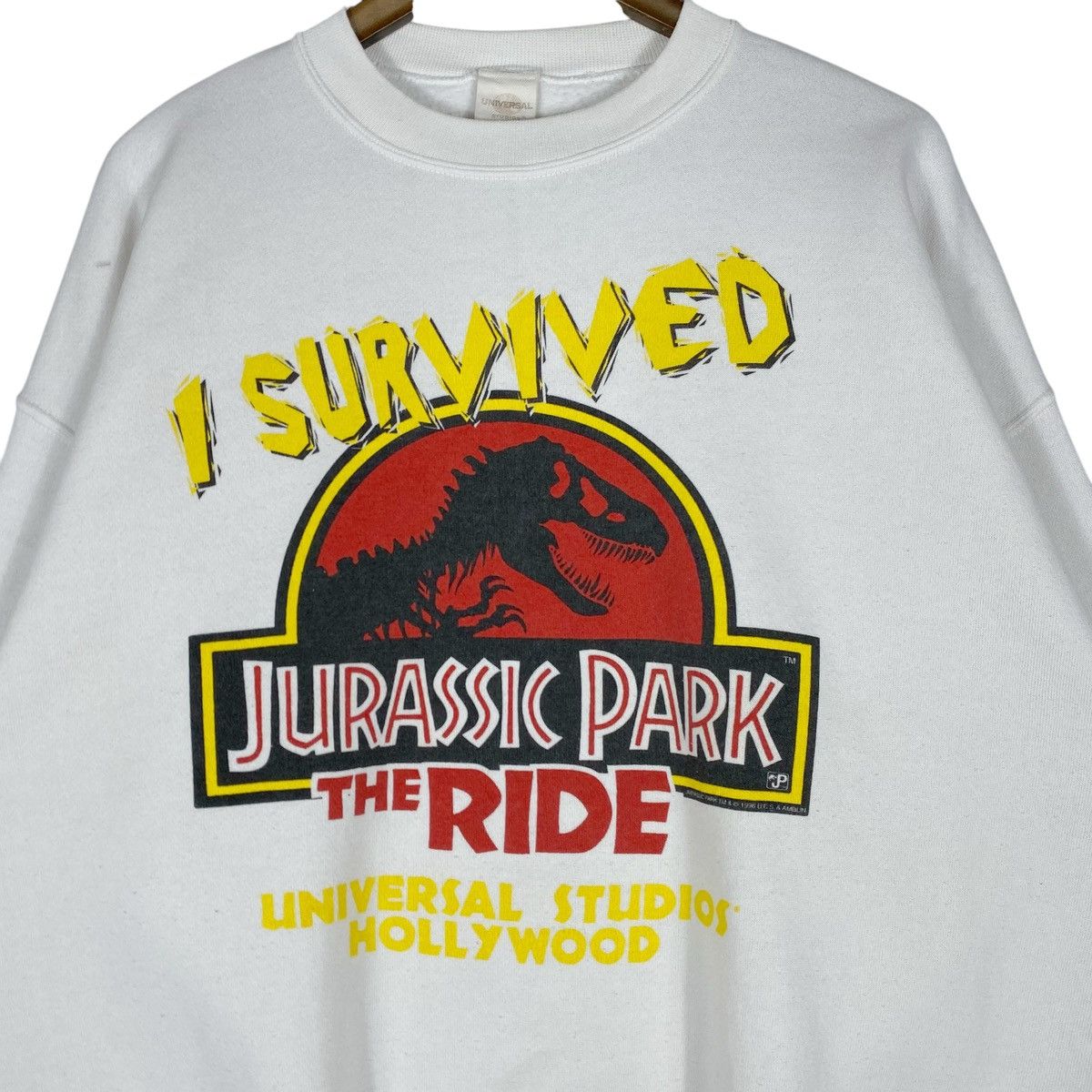 Universal Studios Vintage 1996 Jurassic Park The Ride Sweatshirt Size US XL / EU 56 / 4 - 5 Thumbnail