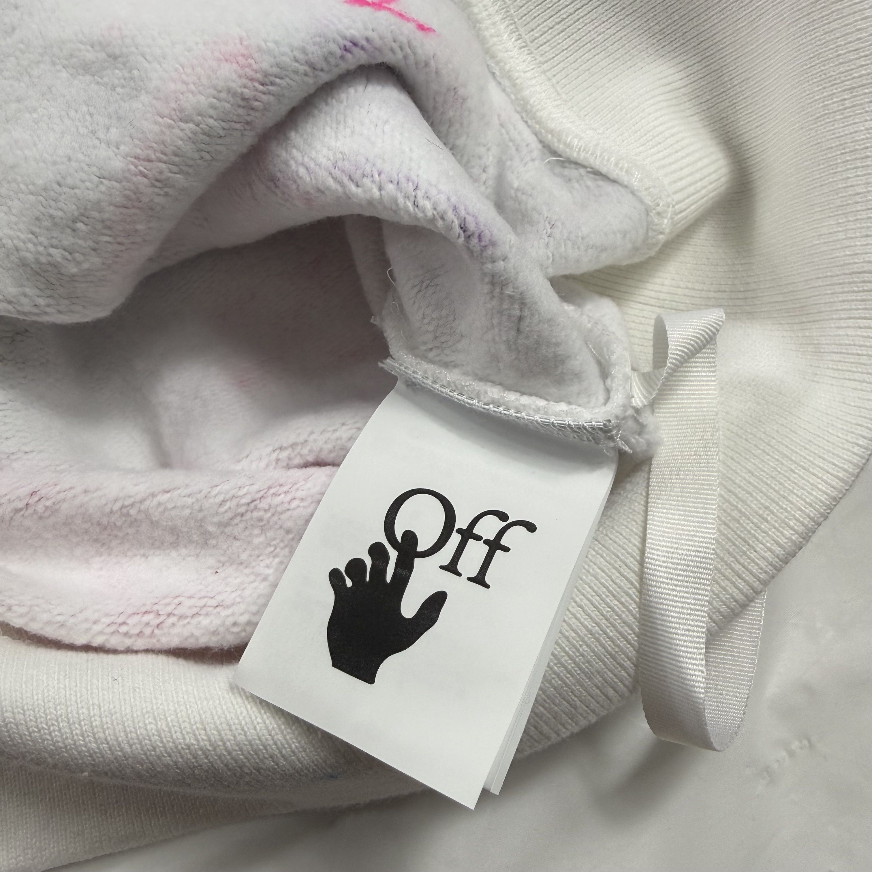 Off-White Off White Airbrush Graffiti Cropped Sweatshirt White Pink S Size US S / EU 44-46 / 1 - 6 Thumbnail