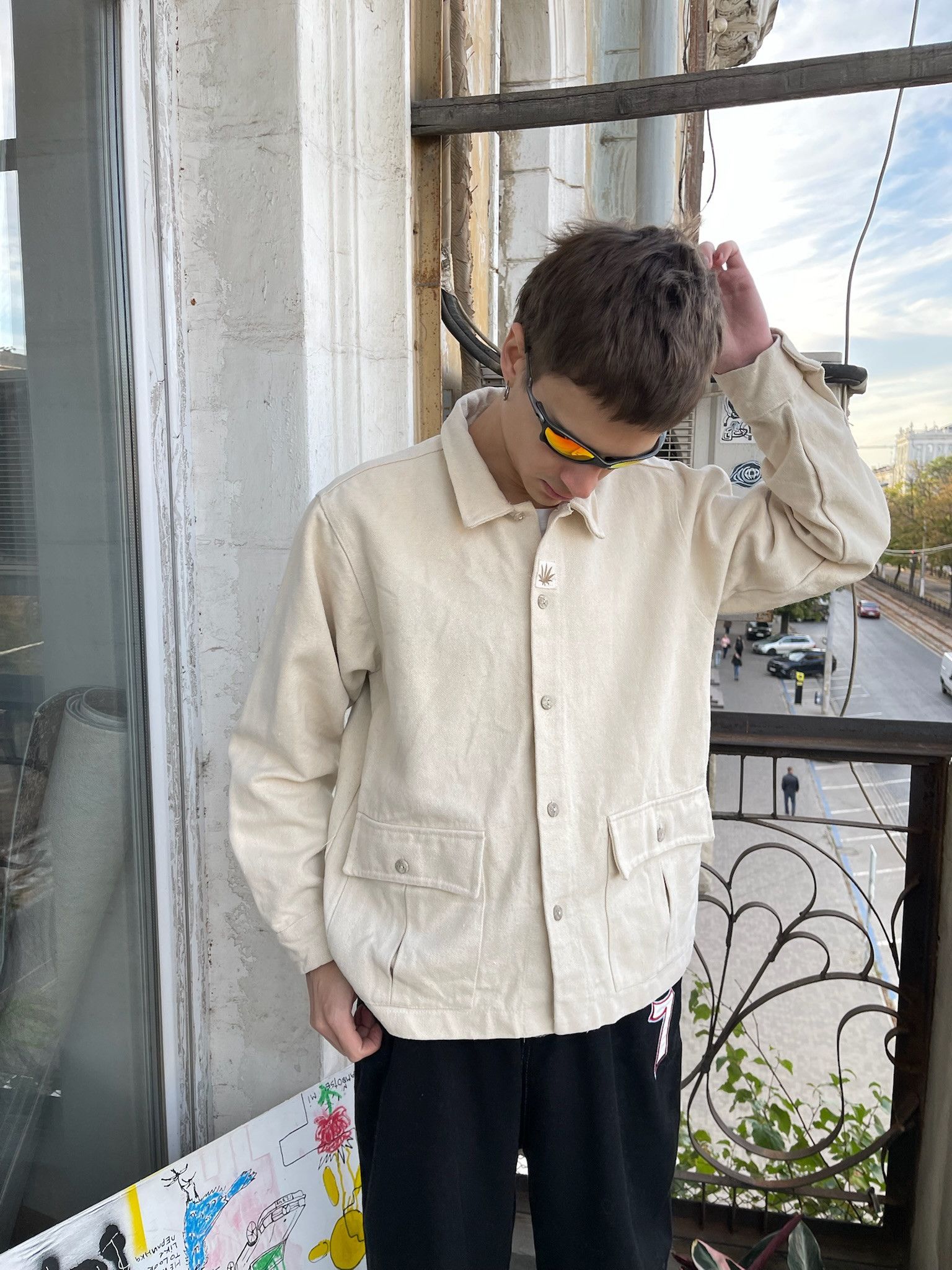 Vintage Vintage 90s Hemp Weed Logo work chore Jacket Size US M / EU 48-50 / 2 - 4 Thumbnail