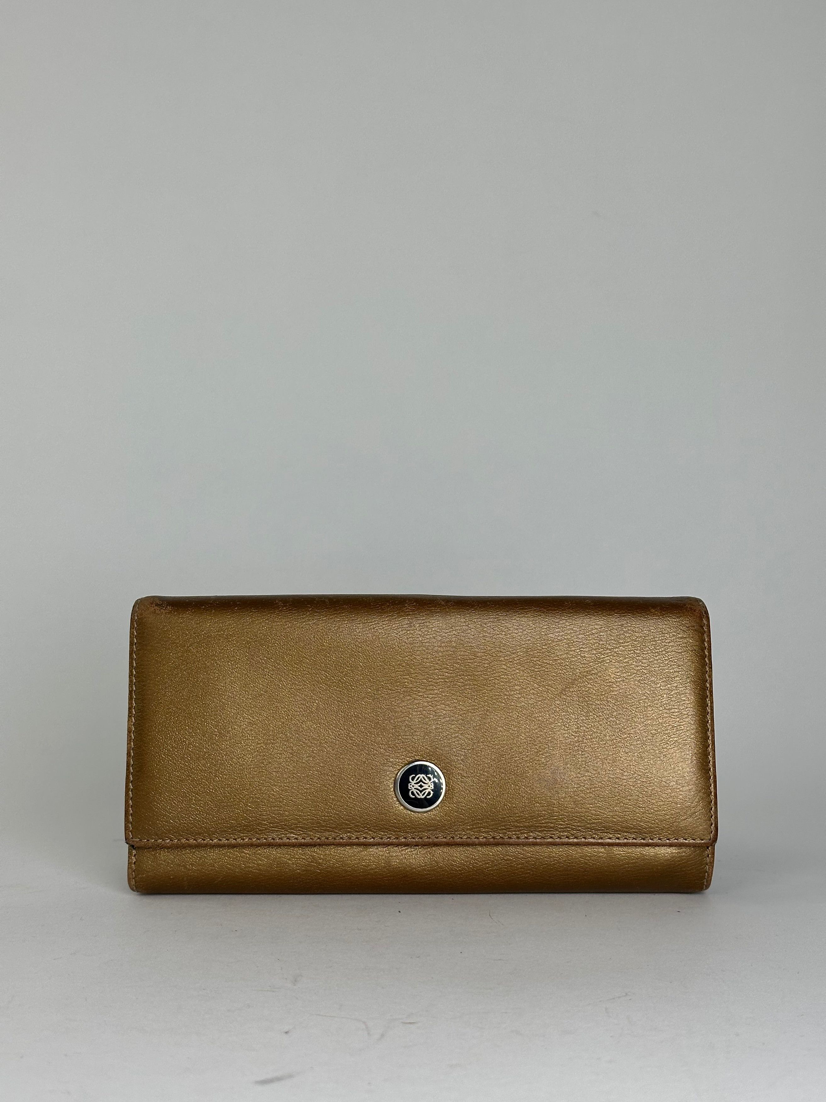 Loewe Vintage Smooth Wallet Gold Size ONE SIZE - 1 Thumbnail