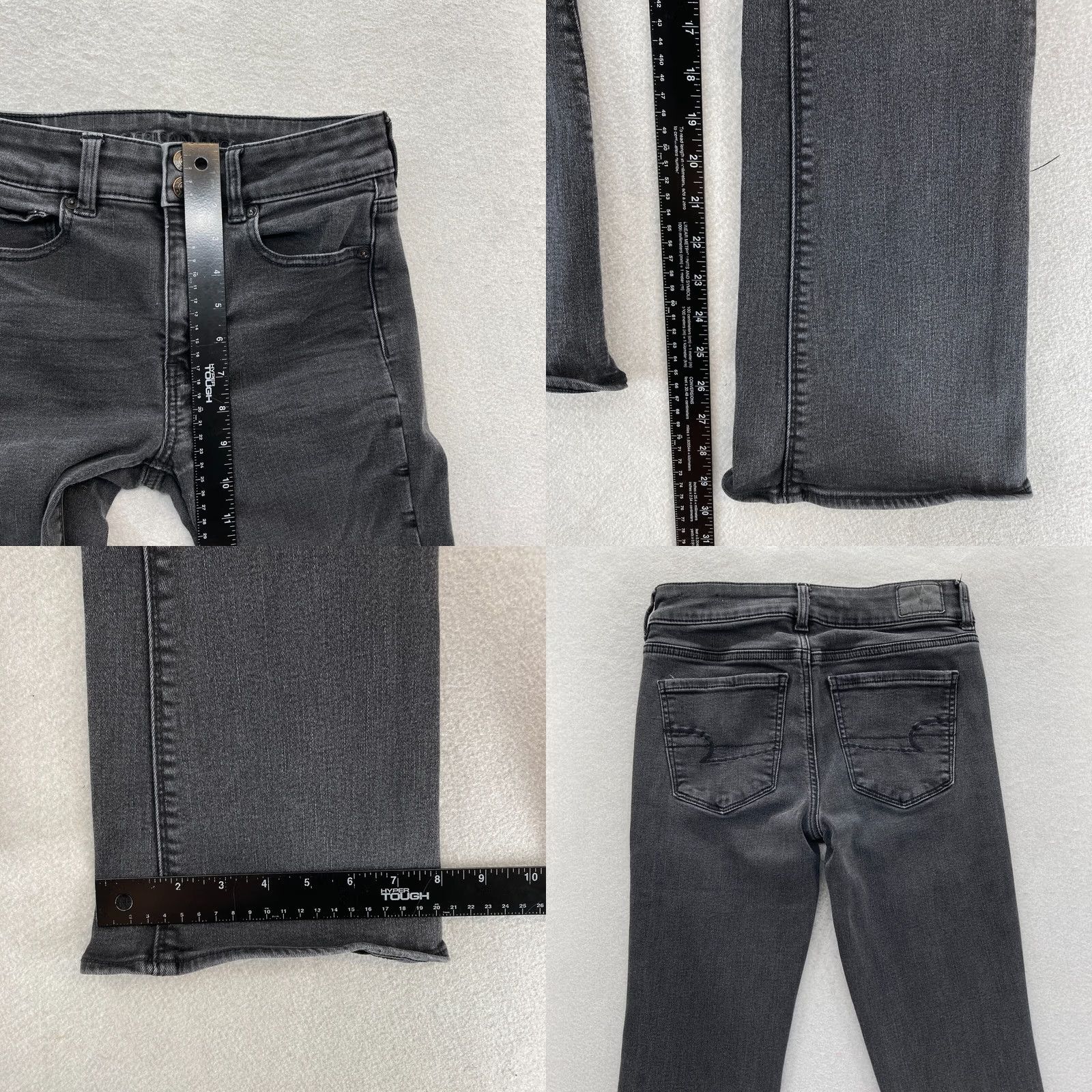 American Eagle Outfitters American Eagle Jeans Women's 4 Artist Flare Black Stretch Denim Y2K Festival Jeans Menus? Size 28" / US 6 / IT 42 - 8 Thumbnail