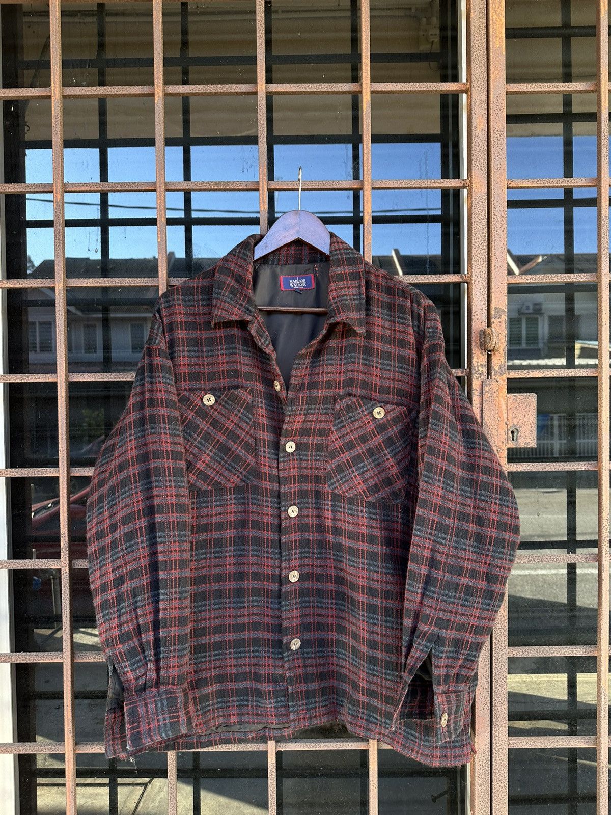 Vintage Madisson Walker Wool Flannel Jacket Size US L / EU 52-54 / 3 - 1 Thumbnail