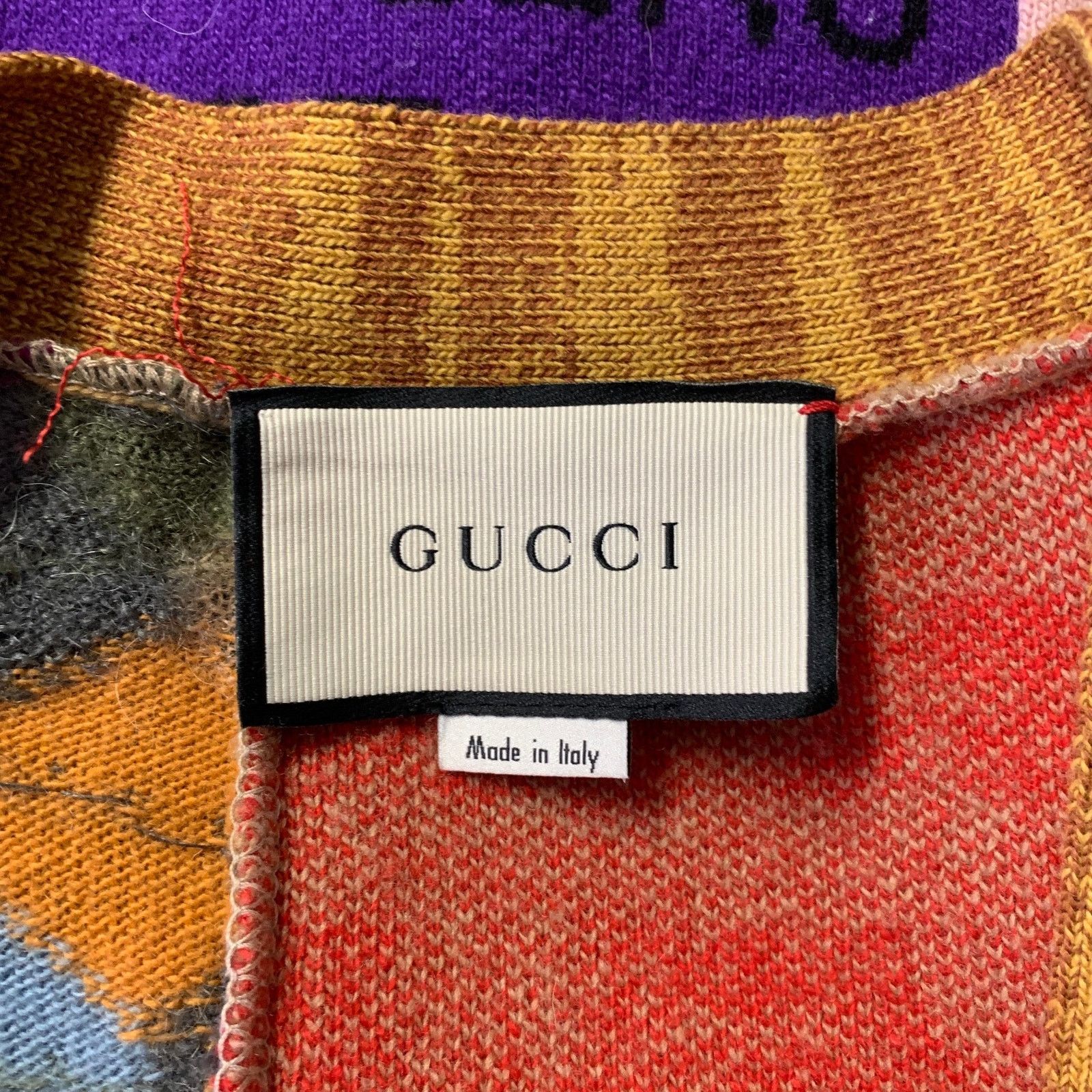 Gucci GUCCI Size XL Camel Wool Blend Patchwork Cardigan Size XL / US 12-14 / IT 48-50 - 7 Thumbnail