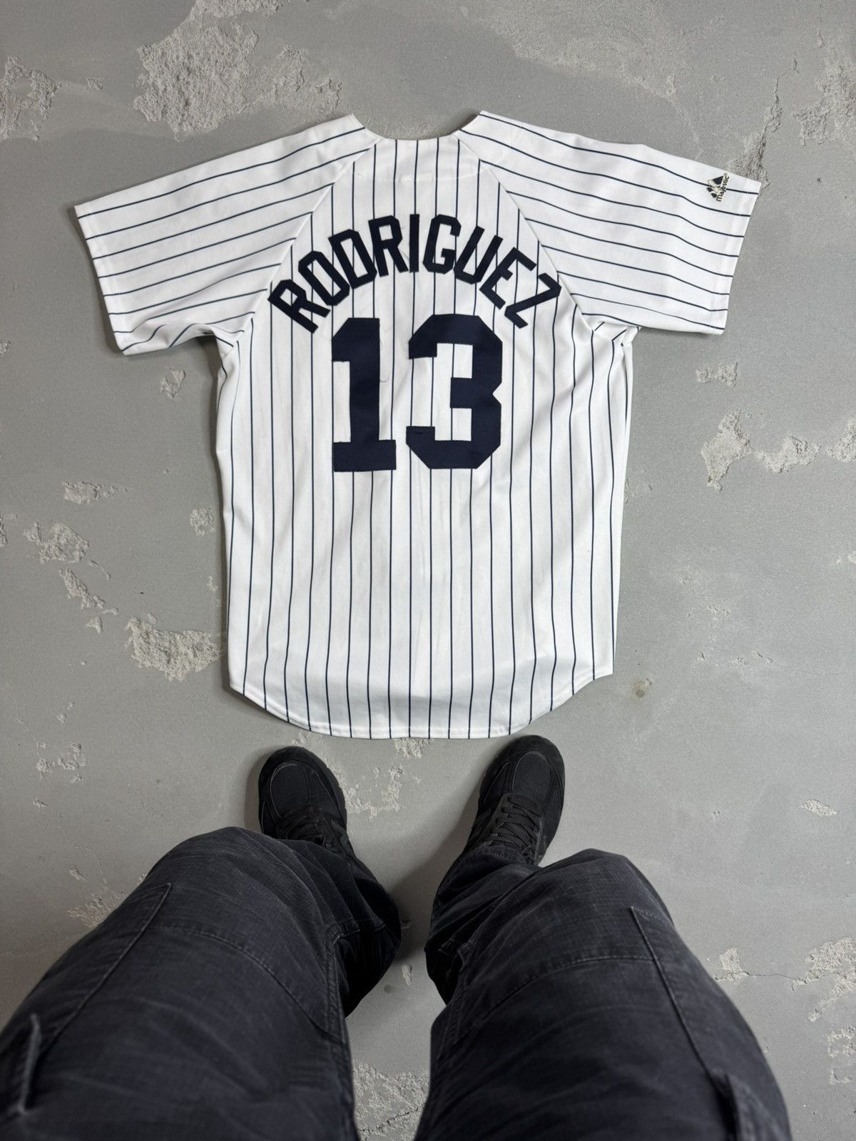 Majestic × Vintage New York Yankees Vintage Alex Rodriguez Baseball Jersey Size US M / EU 48-50 / 2 - 2 Thumbnail