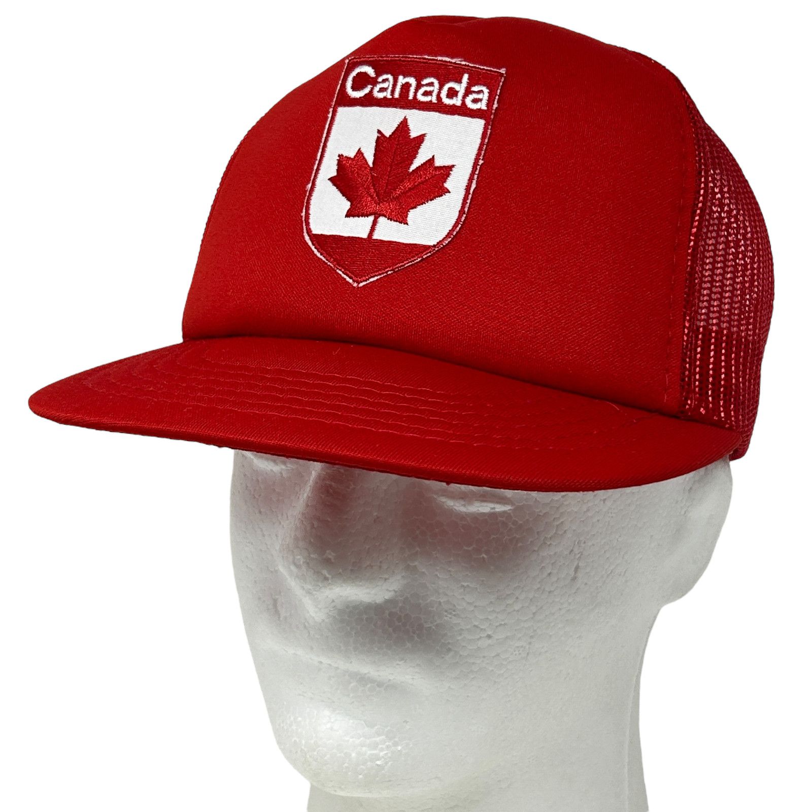 Vintage Vintage 80s Canadian Trucker Hat Baseball Cap Red Canada Size ONE SIZE - 9 Thumbnail