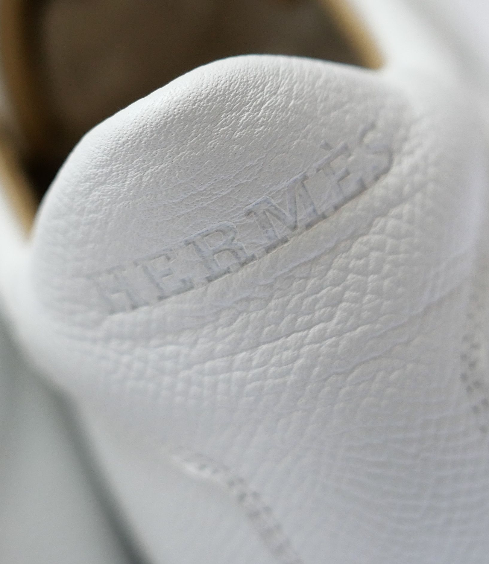 Hermes Hermes Boomerang Sneakers White Epsom Leather Size US 7 / IT 37 - 6 Thumbnail