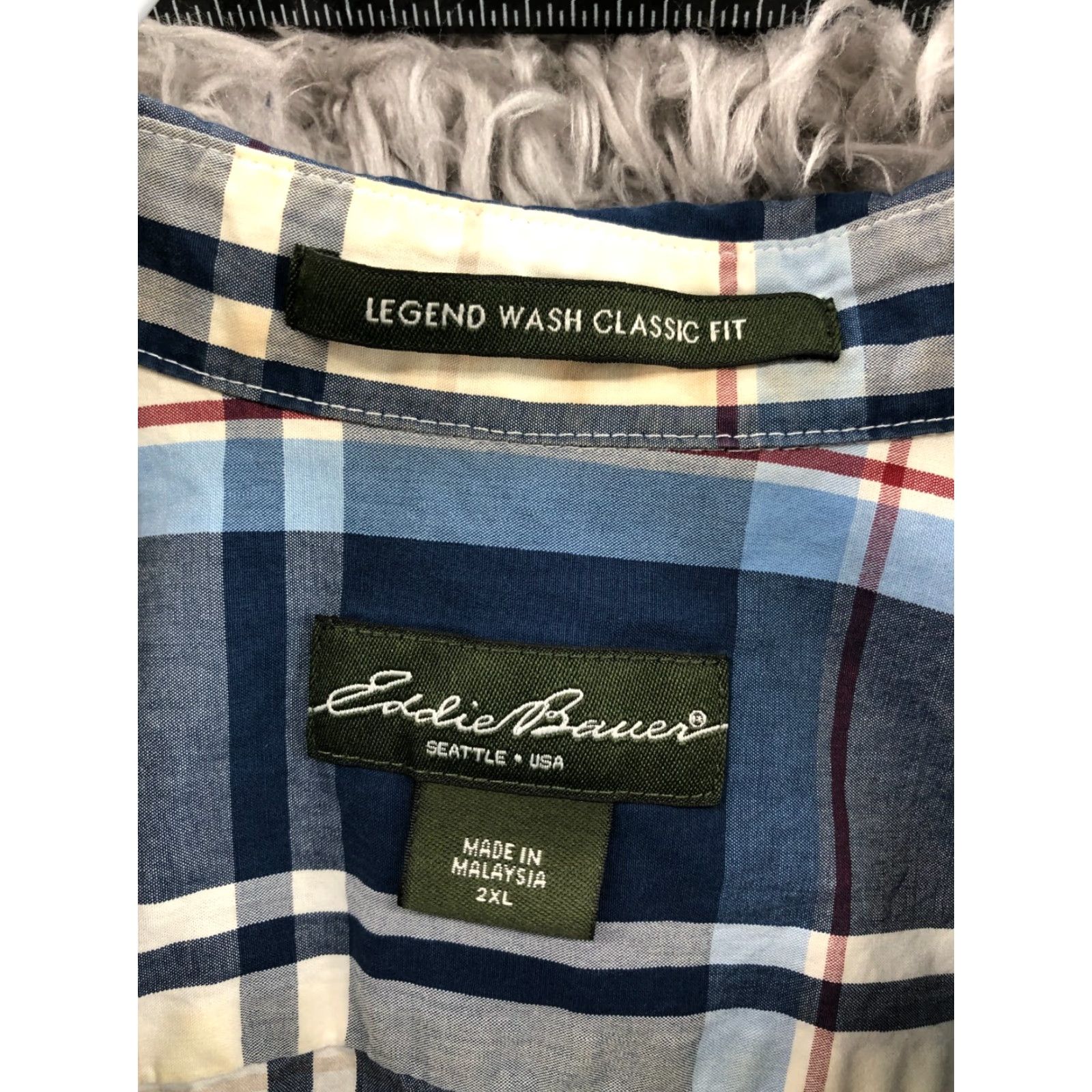 Eddie Bauer VINTAGE is not applicable; Eddie Bauer Legend Wash Classic Fit Shirt 2XL Mens Short Sleeve Blue Size US XXL / EU 58 / 5 - 6 Thumbnail