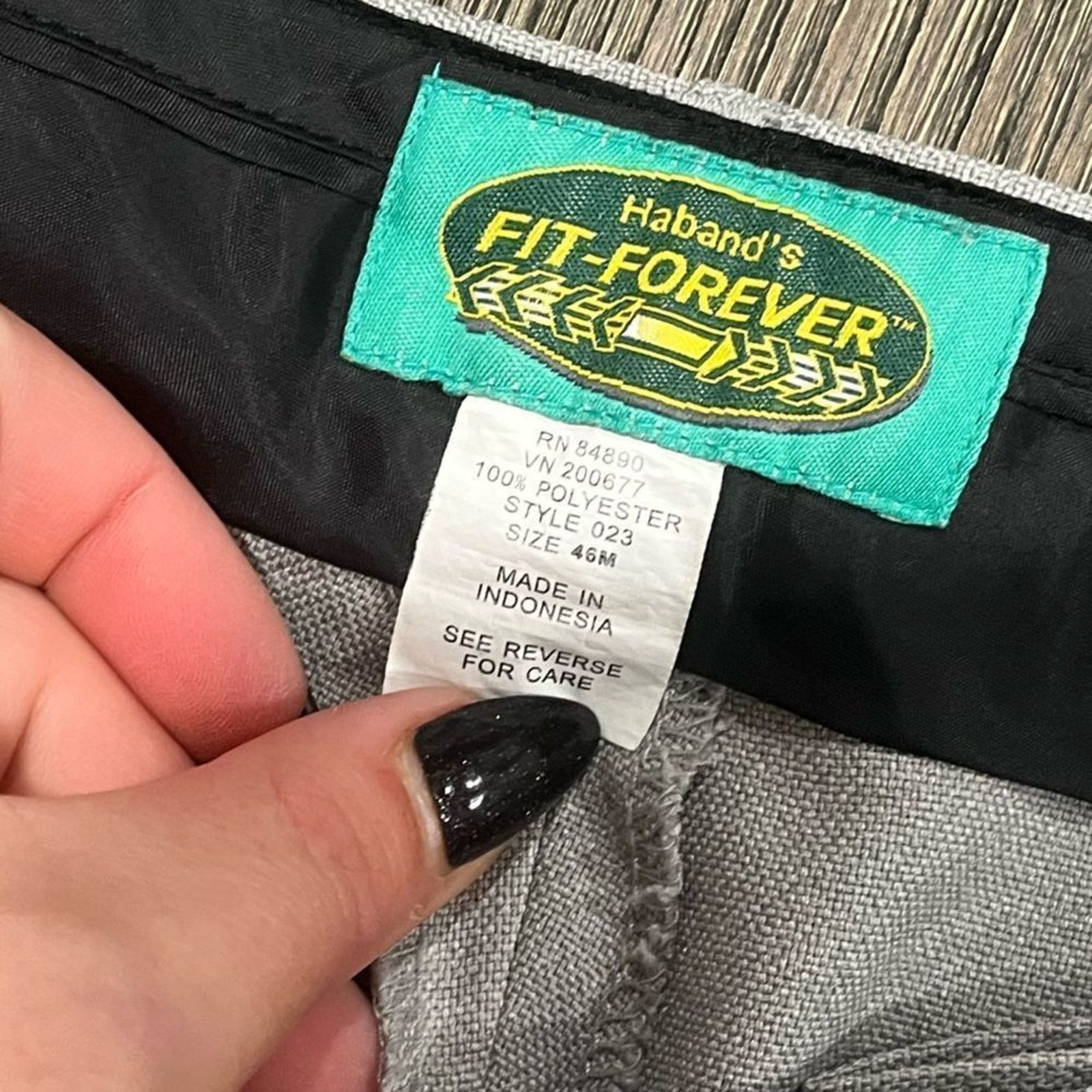 Vintage Haband's Fit-Forever Mens Dress Pants Mid Rise Size 46M Size US 44 / EU 60 - 7 Thumbnail