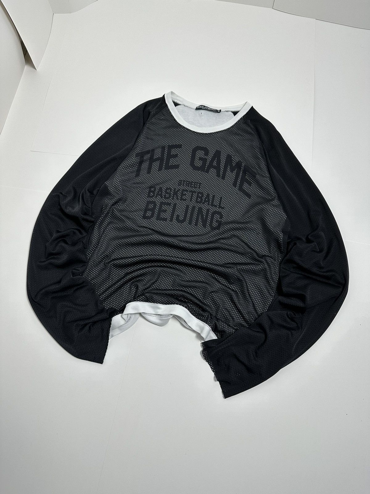 image of Dolce Gabbana The Game Jersey Longsleeve in Black, Men's (Size Medium)