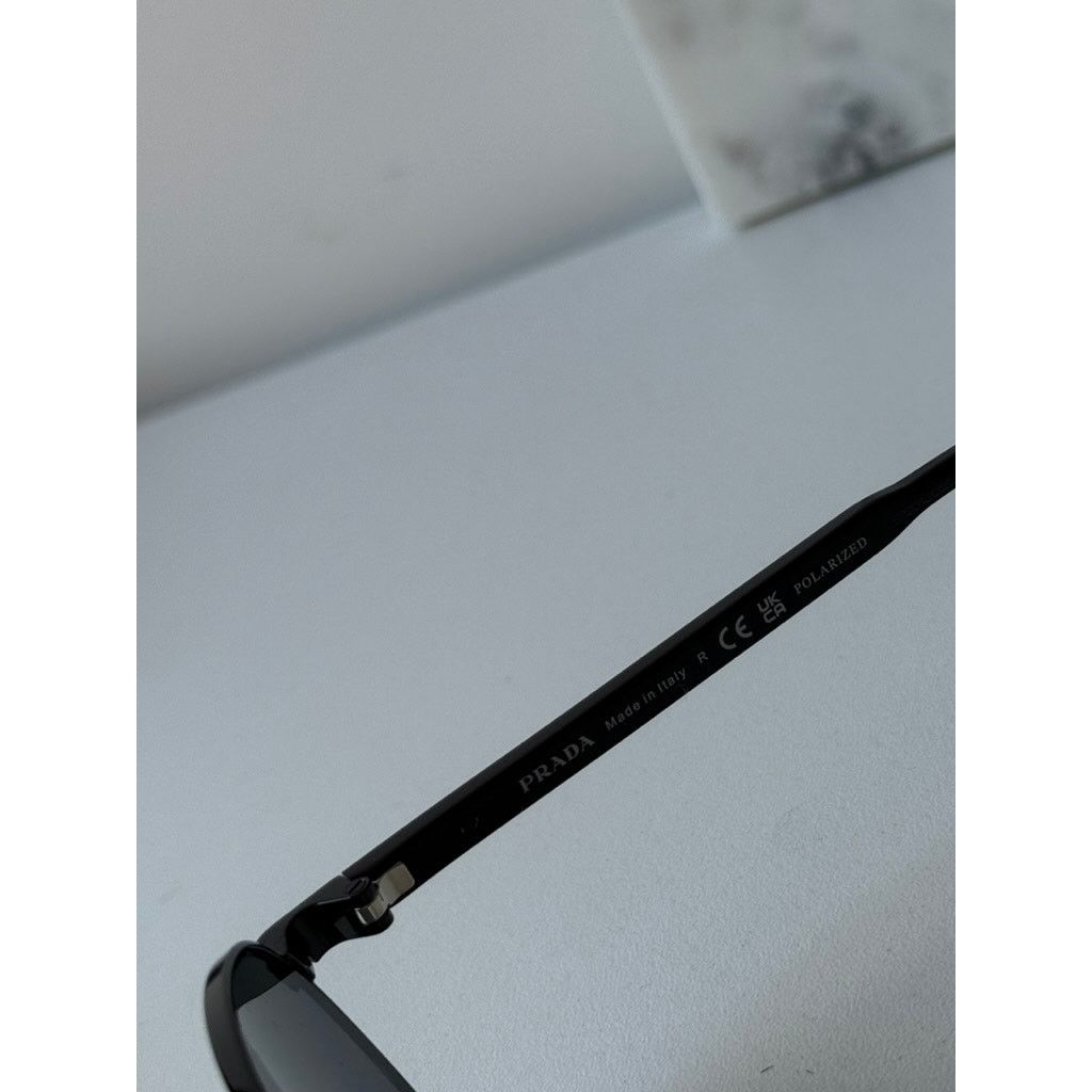 Prada NEW Prada PR B51S Polarized Metal Sunglasses in Black Size ONE SIZE - 7 Thumbnail