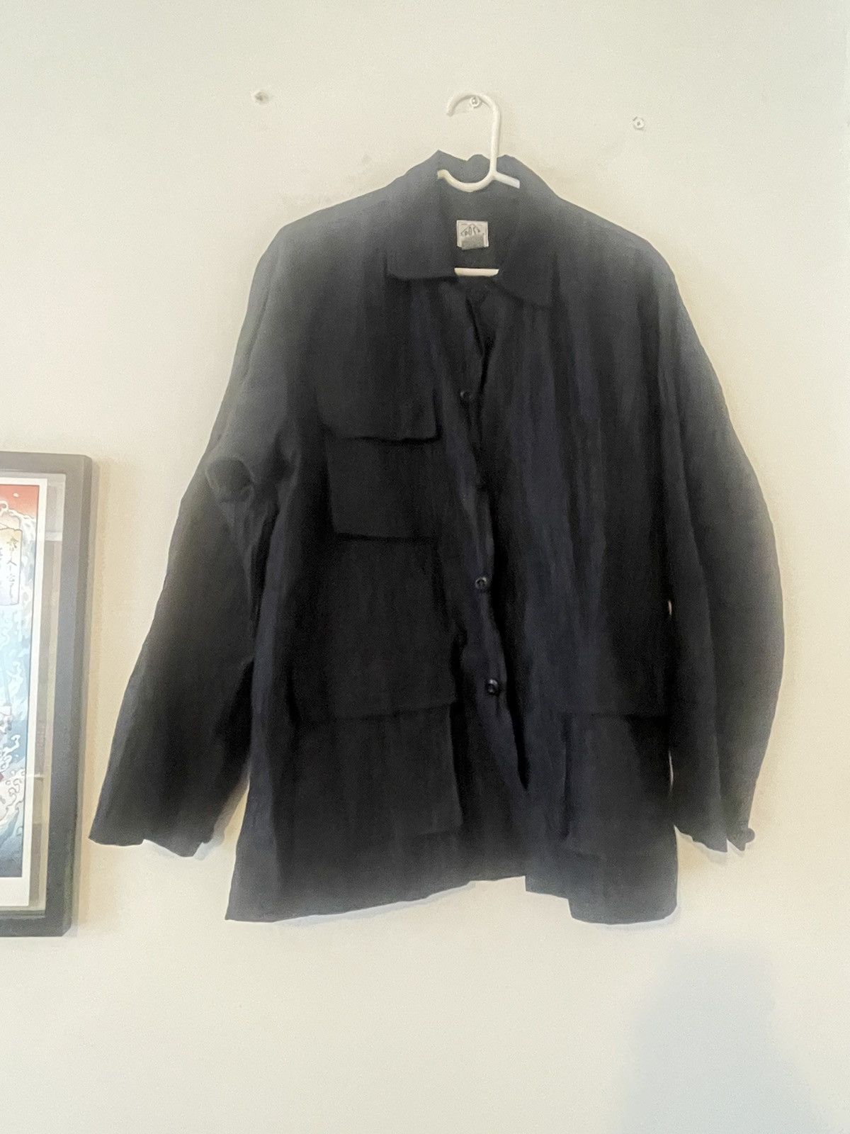 image of Post Overalls Post O’Alls Bdu-R Crinkled Linen/cotton in Blue, Men's (Size Medium)