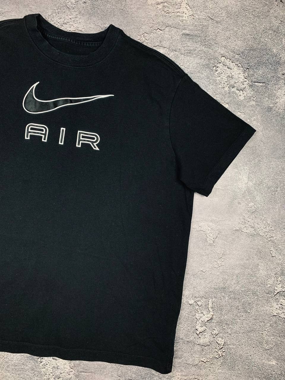 Nike Nike Air Black T-Shirt Size L Cotton Big Swoosh Embroidery Size US L / EU 52-54 / 3 - 3 Thumbnail