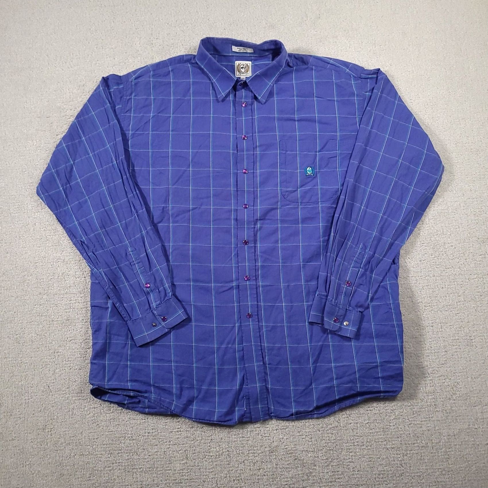 Vintage Cinch Shirt Mens 2XL Blue Pearl Snap Western Cowboy Ranch Rodeo Casual Shirt Size US XXL / EU 58 / 5 - 2 Thumbnail