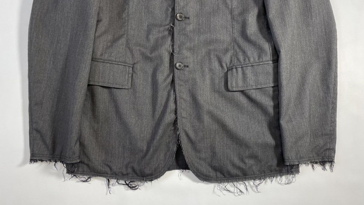 Comme des Garcons Herringbone Wool ‘Raw Edge’ Blazer Size 38R - 9 Thumbnail