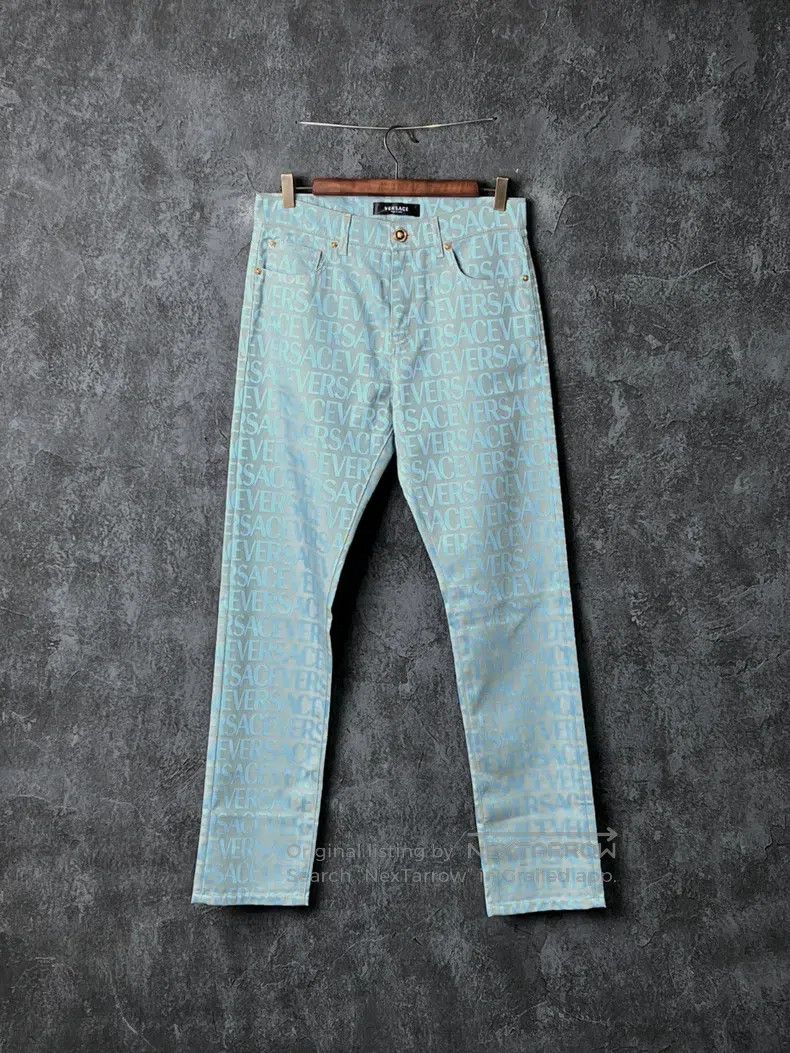 Versace Versace Blue full print jeans Size US 30 / EU 46 - 1 Thumbnail