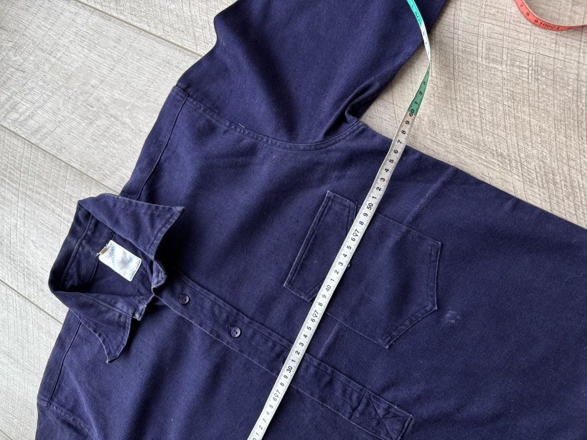 Vintage Soft Dark Blue Work Shirt by Scottcraft Washed Cotton Twill Size US L / EU 52-54 / 3 - 10 Thumbnail