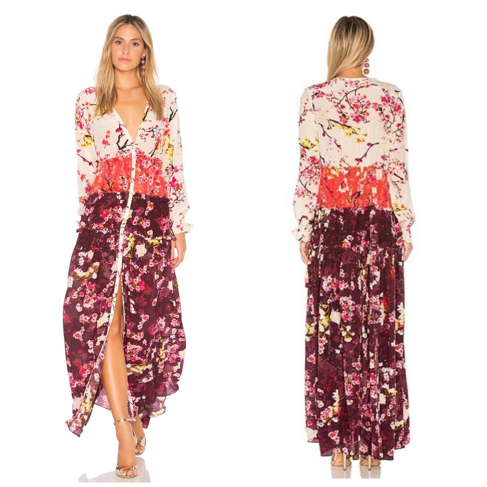 Rococo Sand Rococo Sand Floral Maxi Dress Colorful Silk | Grailed