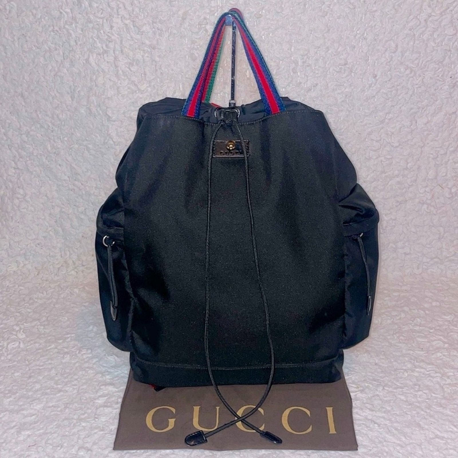 Gucci Gucci Techno Web Tiger Head Drawstring Backpack 450979 Size ONE SIZE - 1 Thumbnail