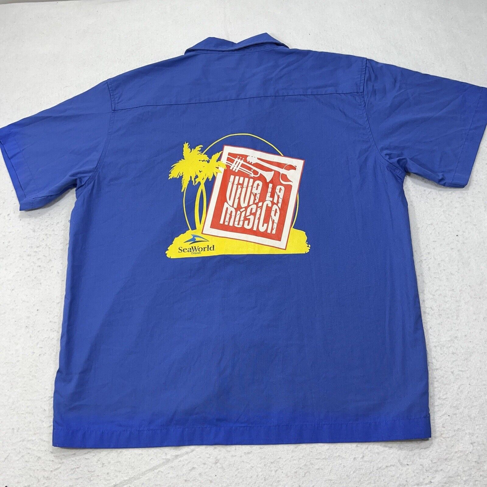 Vintage SeaWorld Viva La Musica Button Front Employee Shirt Size US L / EU 52-54 / 3 - 8 Thumbnail