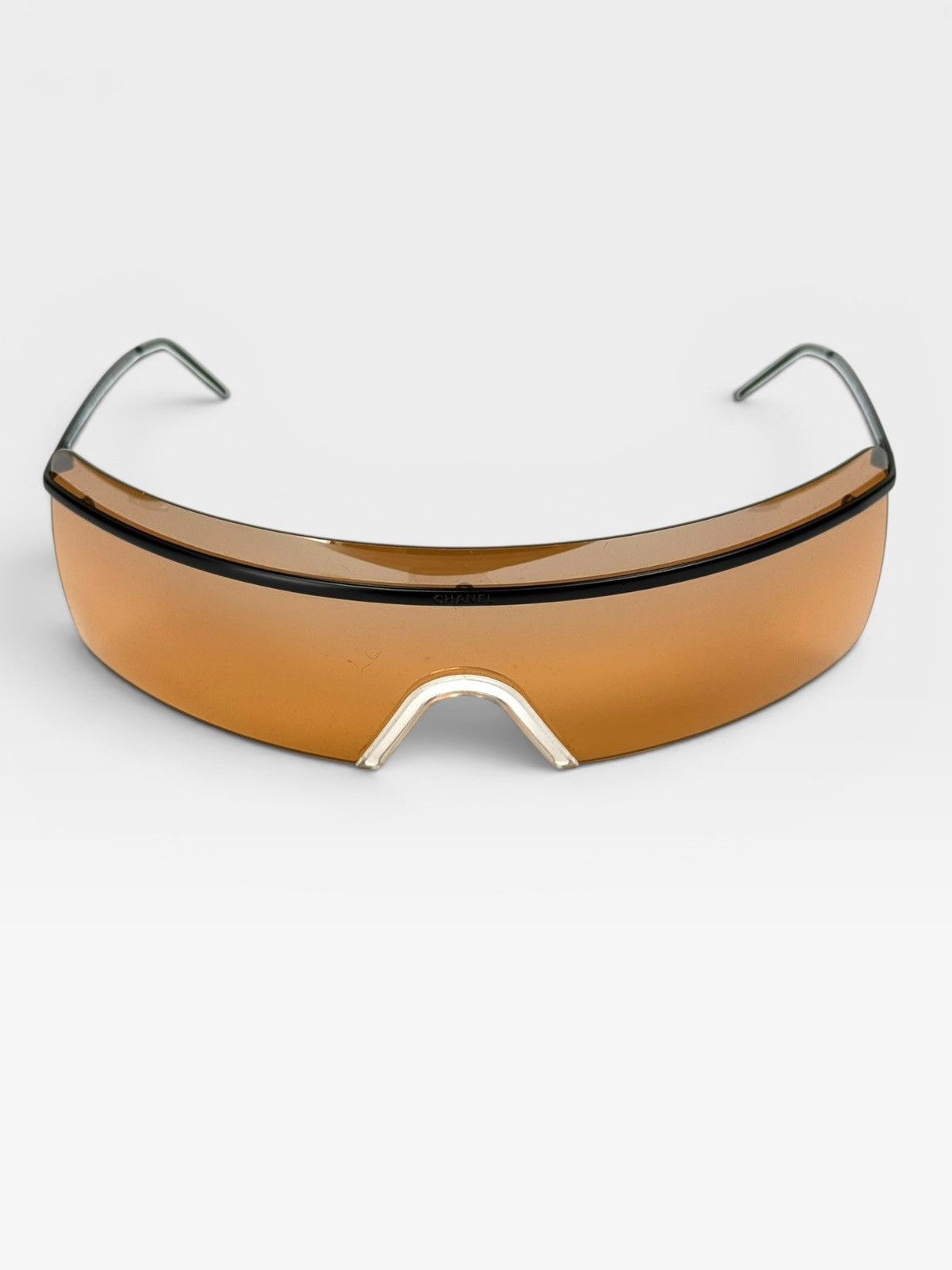 Chanel Y2K CHANEL MONOLENS ORANGE SUNGLASSES Size ONE SIZE - 2 Thumbnail