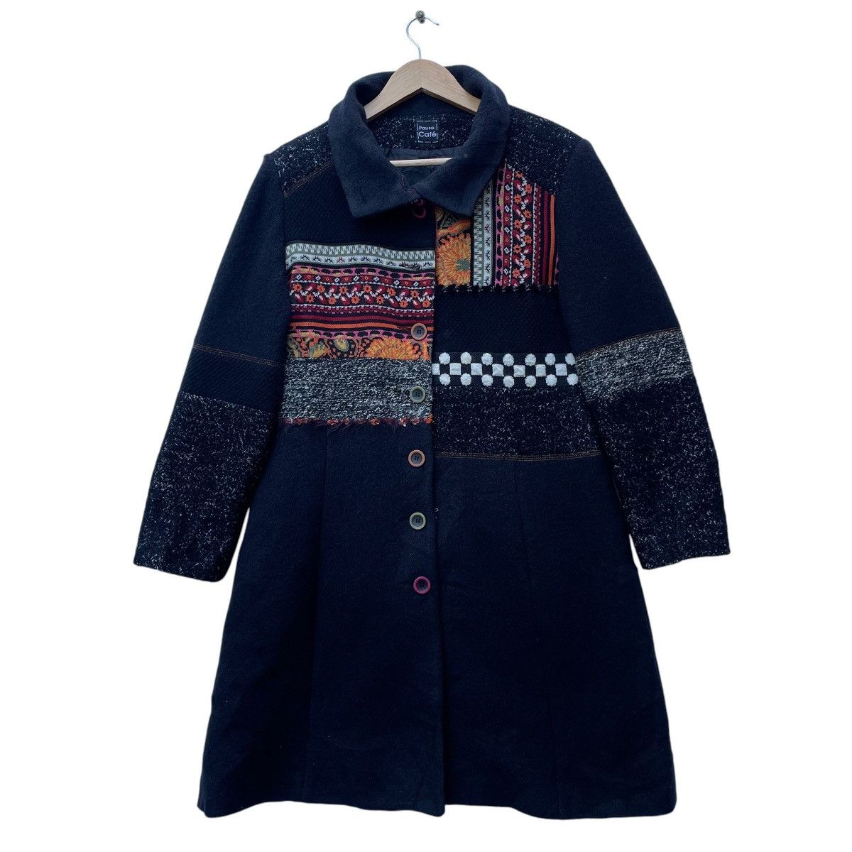 Japanese Brand × Yohji Yamamoto 💥 Pause Cafe Jacket Long Coat Inspired Yohji Yamamoto Size M / US 6-8 / IT 42-44 - 1 Thumbnail