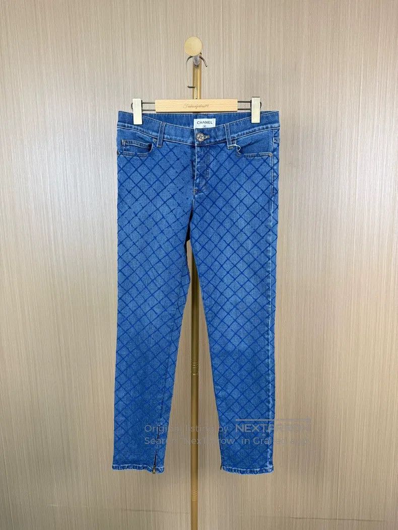 Chanel Chanel Plush plaid jeans Size 25" / US 0 / IT 36 - 1 Thumbnail