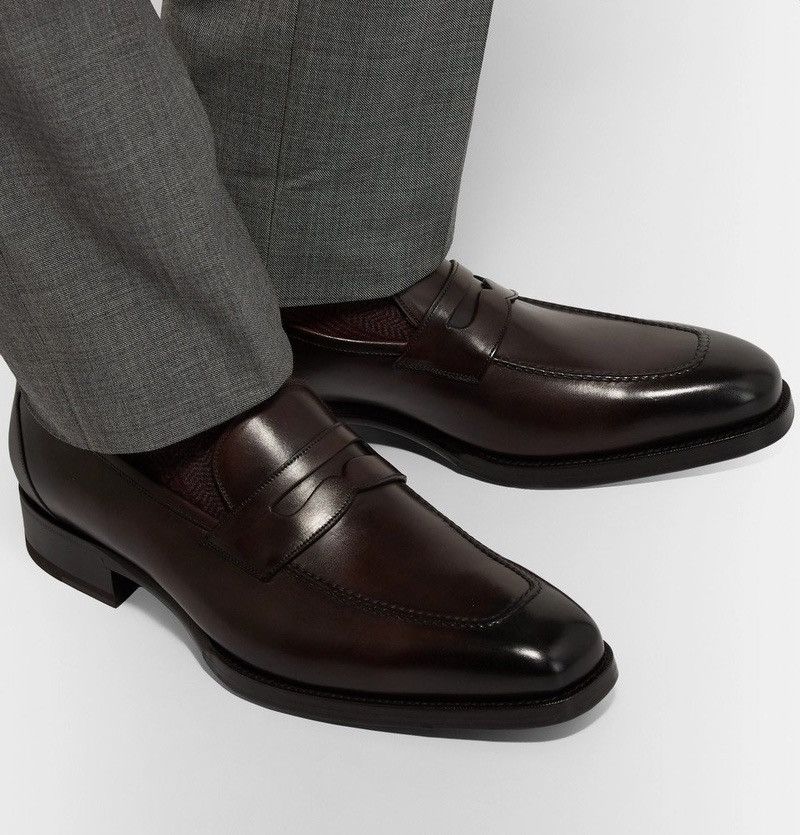 Tom Ford TOM FORD - Wessex Leather Penny Loafers - Dark brown Size US 9.5 / EU 42-43 - 10 Thumbnail