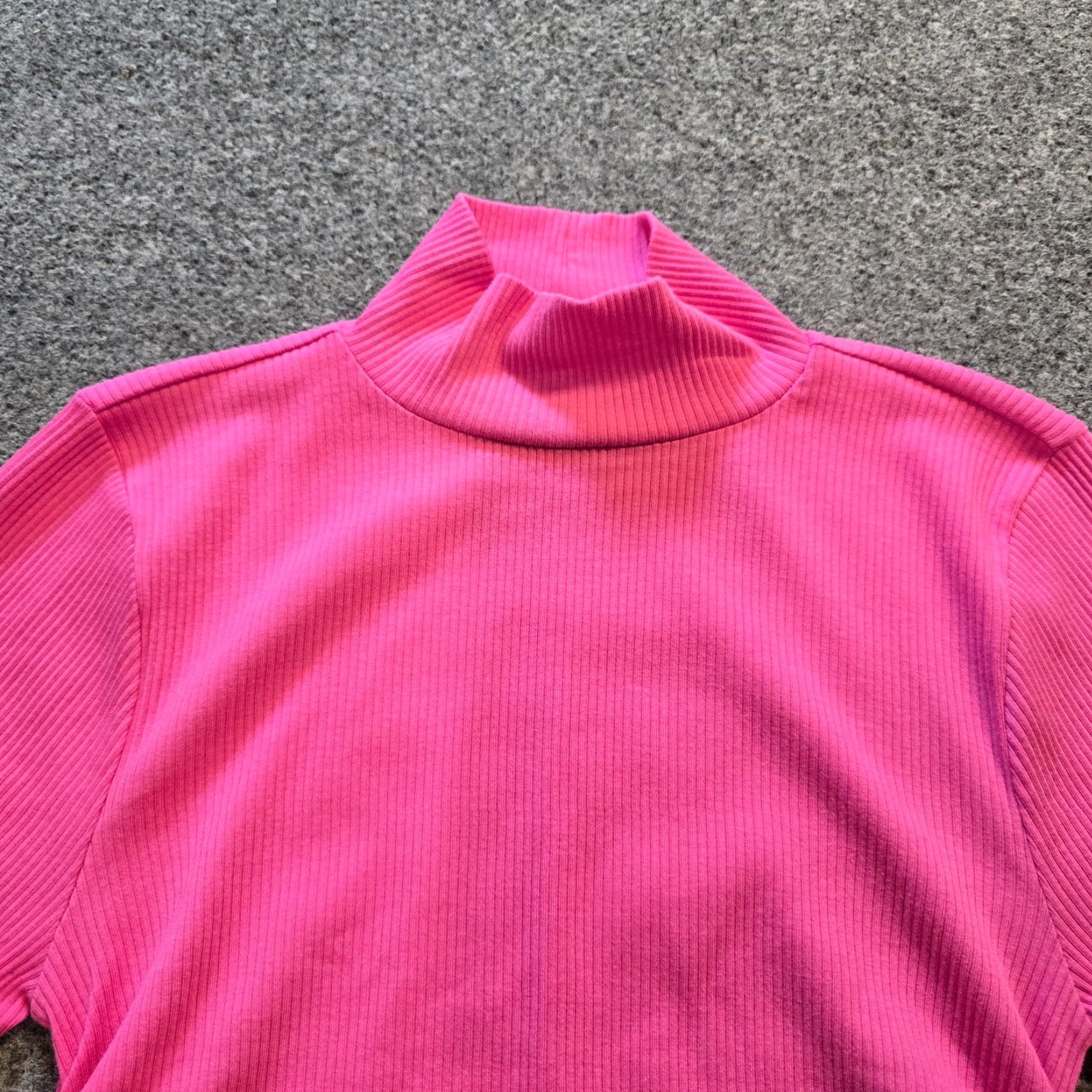 J.Crew J.CREW Top Womens Medium Pink Ribbed Turtleneck Long Sleeve Base Layer Casual Shirt Women Medium Pink Ribbed Turtleneck Casual Blouse Size M / US 6-8 / IT 42-44 - 2 Thumbnail
