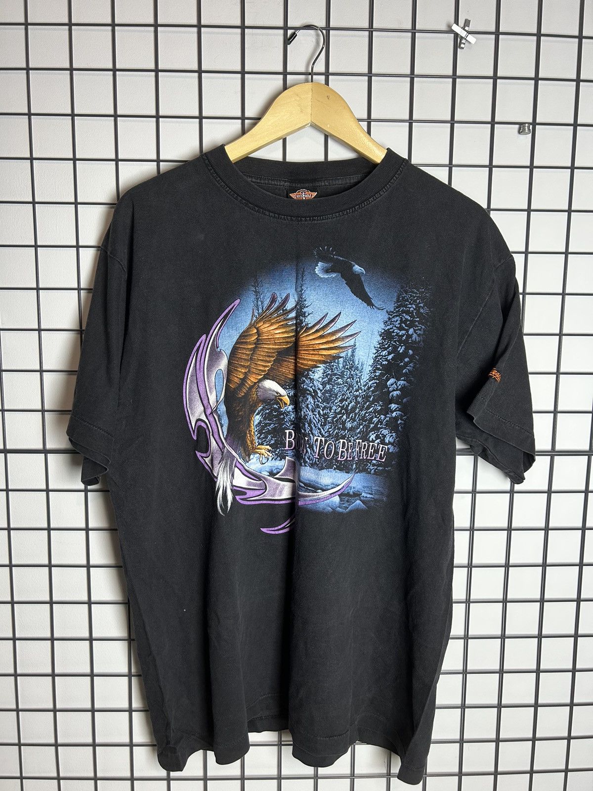 Harley Davidson × Vintage × West Coast Choppers Vintage 1990's Rock Eagle Single Stitch Tee Shirt Choppers Size US XL / EU 56 / 4 - 1 Thumbnail