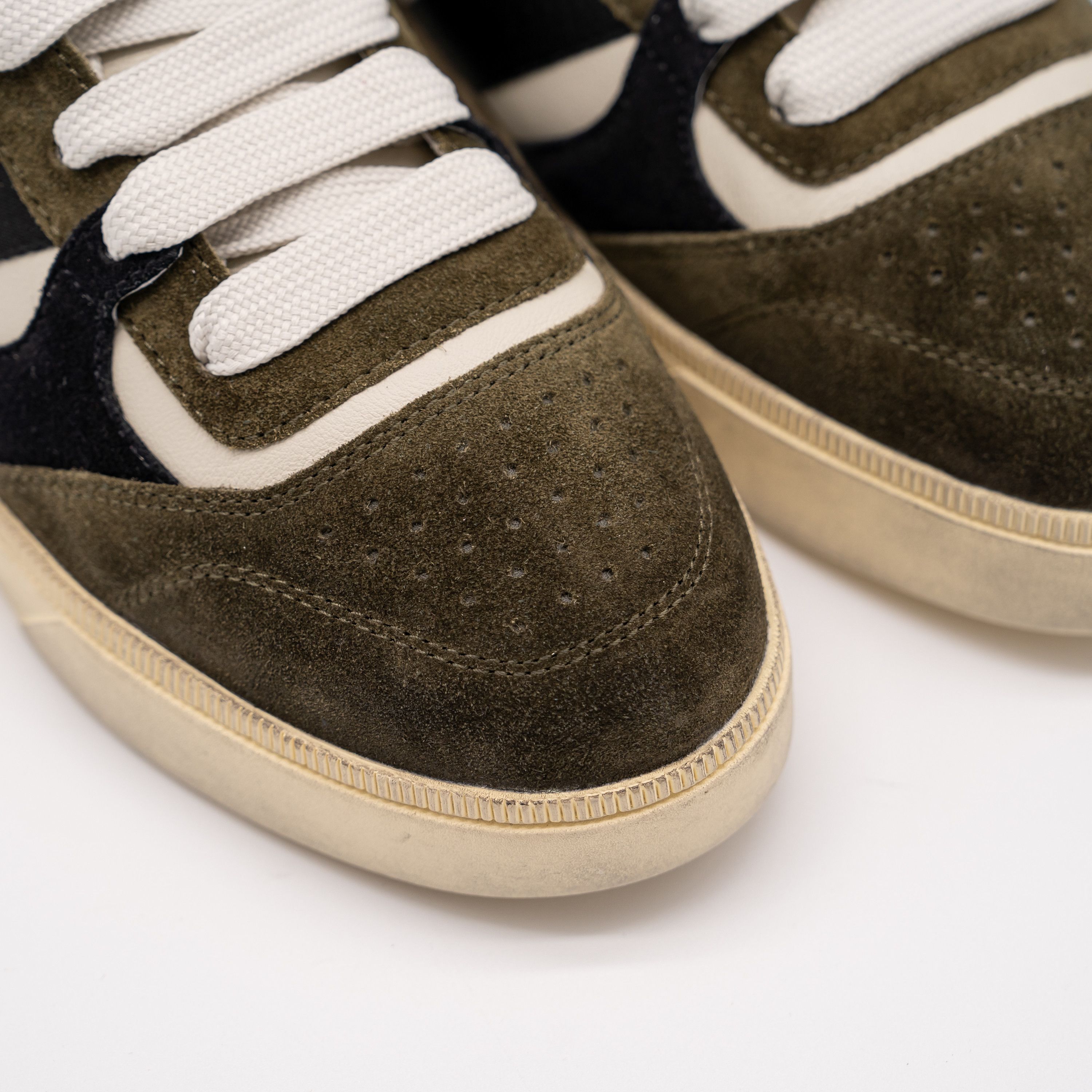 Bally 10.5 Bally Rebby Olive Black White Green Suede Sneakers 9 Size US 10.5 / EU 43-44 - 7 Thumbnail
