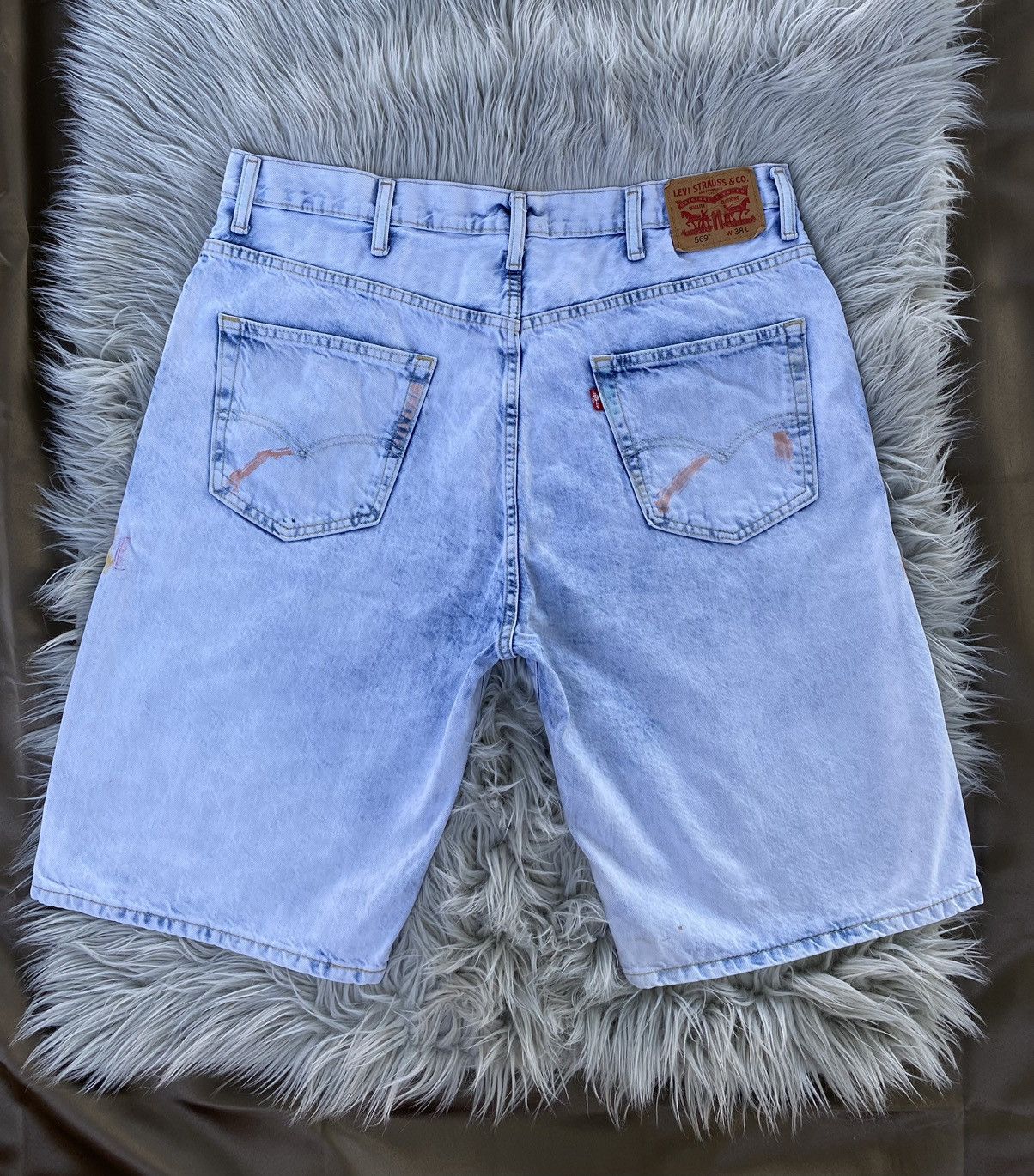 Levi's Levi’s 569 Distressed Painted Bleached Baggy Jeans Shorts 38 Size US 38 / EU 54 - 2 Thumbnail