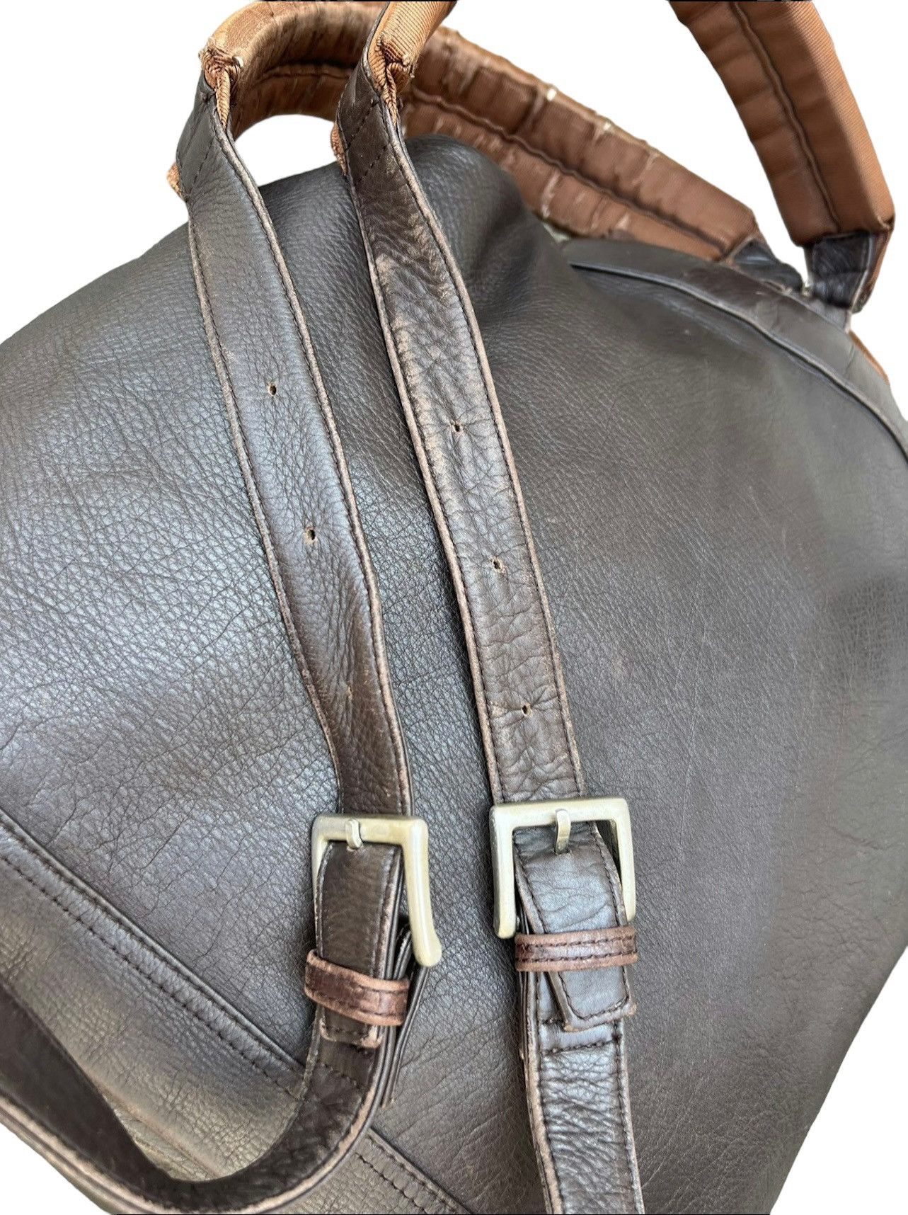 Leather Vintage Porter Tokyo Distressed Patina Leather Backpack Bag Size ONE SIZE - 16 Thumbnail
