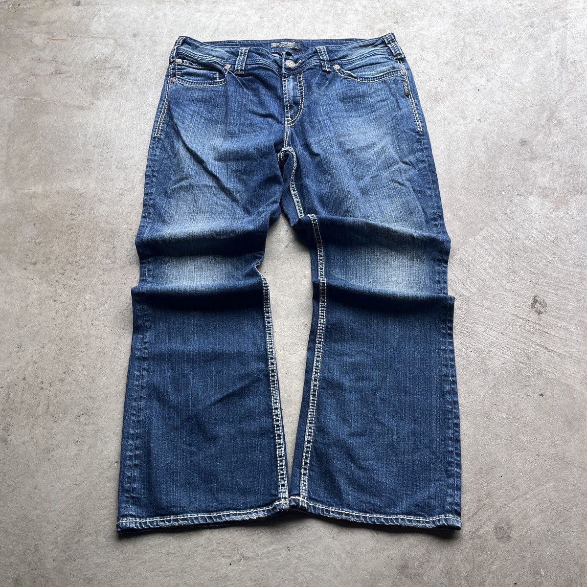 Silver Jeans Co. Vintage Y2K Silver Jeans Co. Baggy Flare Wide-Leg Jeans Size 36" / US 14 / IT 50 - 4 Thumbnail