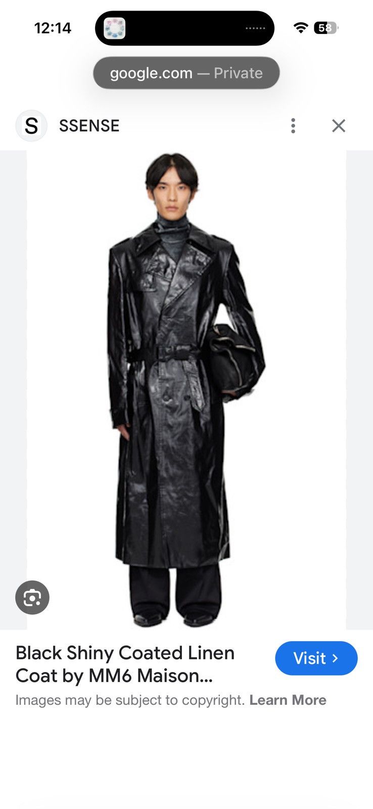 Maison Margiela Maison Margiela Shiny Linen Coat Leather Effect Size Large Size US L / EU 52-54 / 3 - 11 Thumbnail