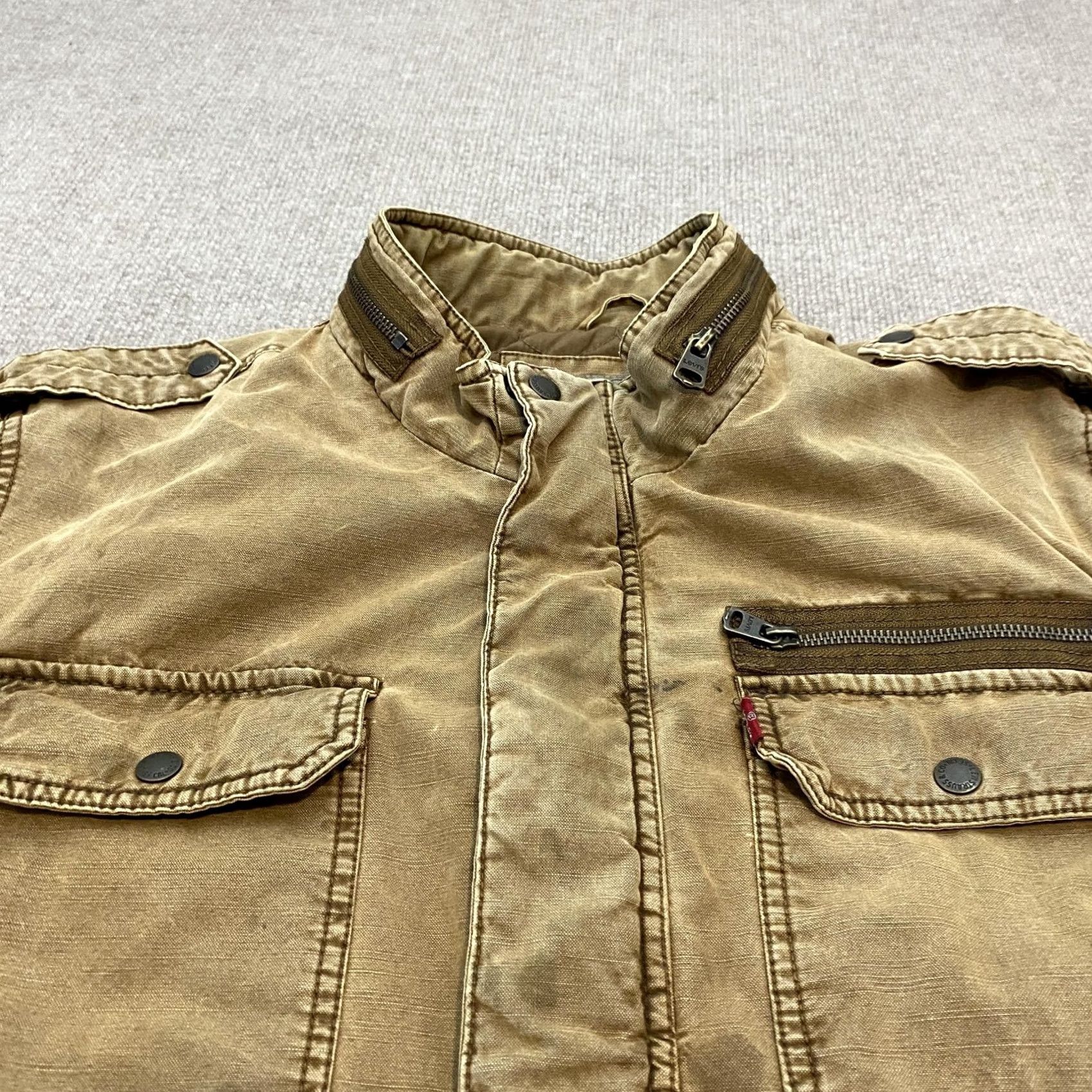Levi's Levi's Jacket Men 2XL Brown Canvas Quilted Lined Military Utility Coat Size US XXL / EU 58 / 5 - 2 Thumbnail