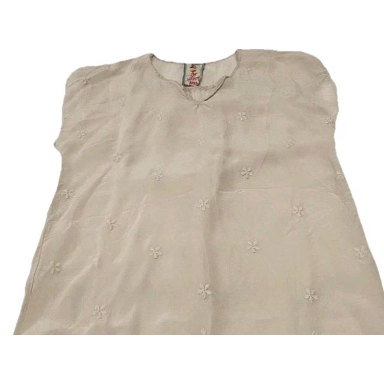 Johnny Was Johnny Was Cupra Rayon Embroidered Blouse Small Cream Boho Cottagecore Tunic Blouse Women S Cupro Voile Floral Embroidered Size S / US 4 / IT 40 - 3 Thumbnail