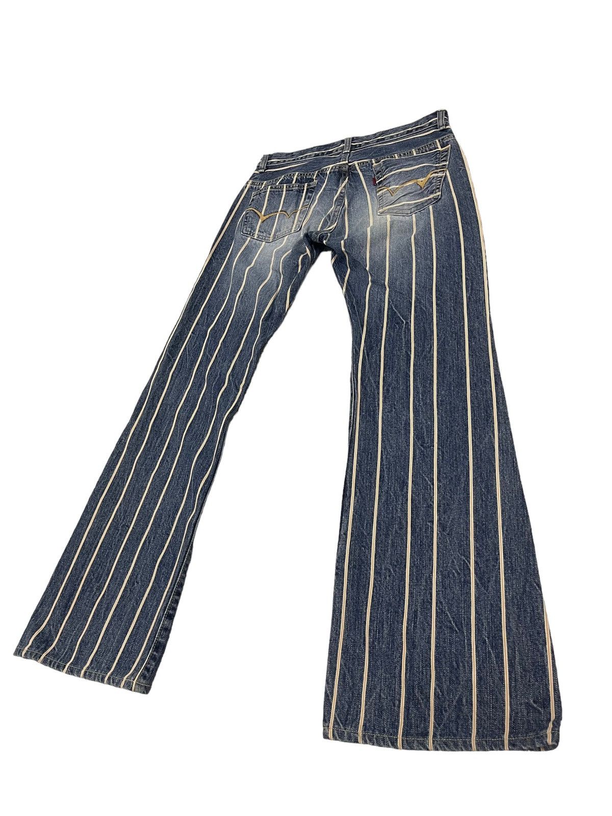 Edwin × Vintage Vintage Edwin Striped Flare Disclosed Denim Jeans Size US 29 - 9 Thumbnail