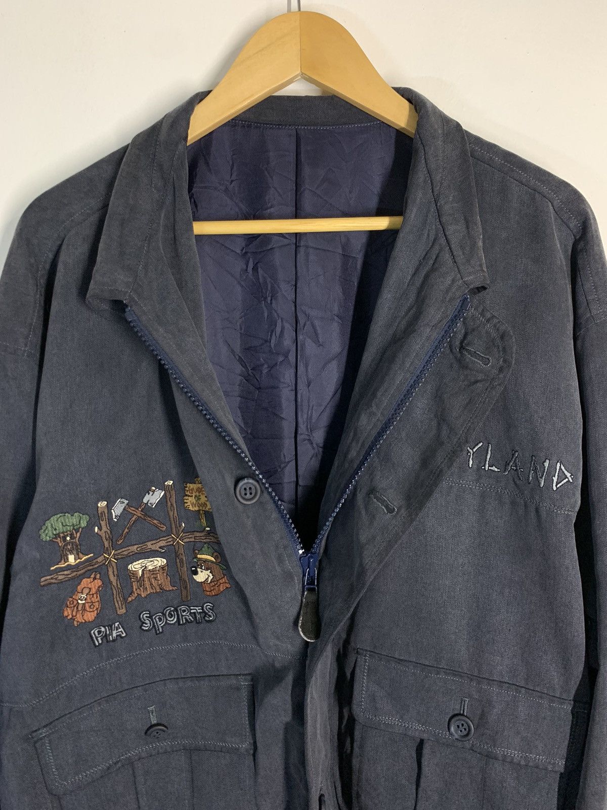 Japanese Brand × Vintage Vintage PiaSports Woodyland Bomber Jacket Size US XXL / EU 58 / 5 - 8 Thumbnail