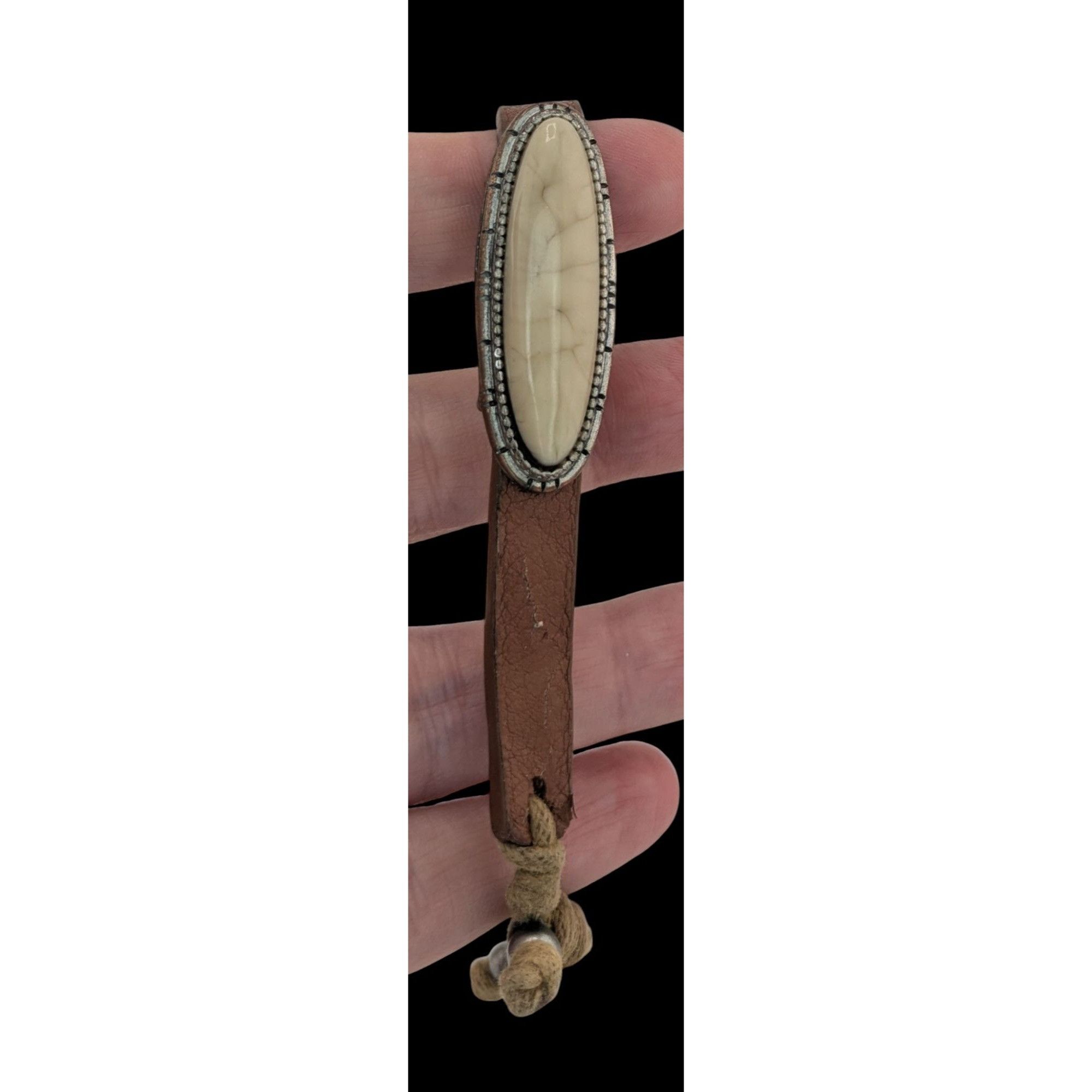Other Boho Leather Bracelet With Faux Stone & Adjustable Cord Size ONE SIZE - 1 Thumbnail